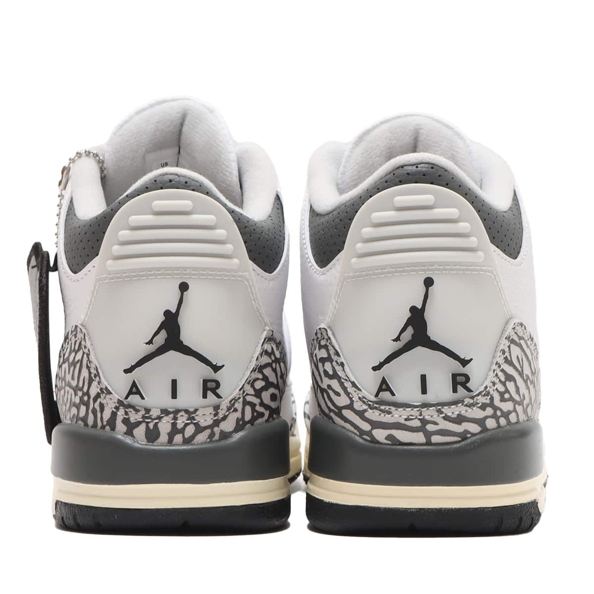 JORDAN BRAND AIR JORDAN 3 RETRO GS WHITE/BLACK-IRON-LIGHT ASH GREY ...