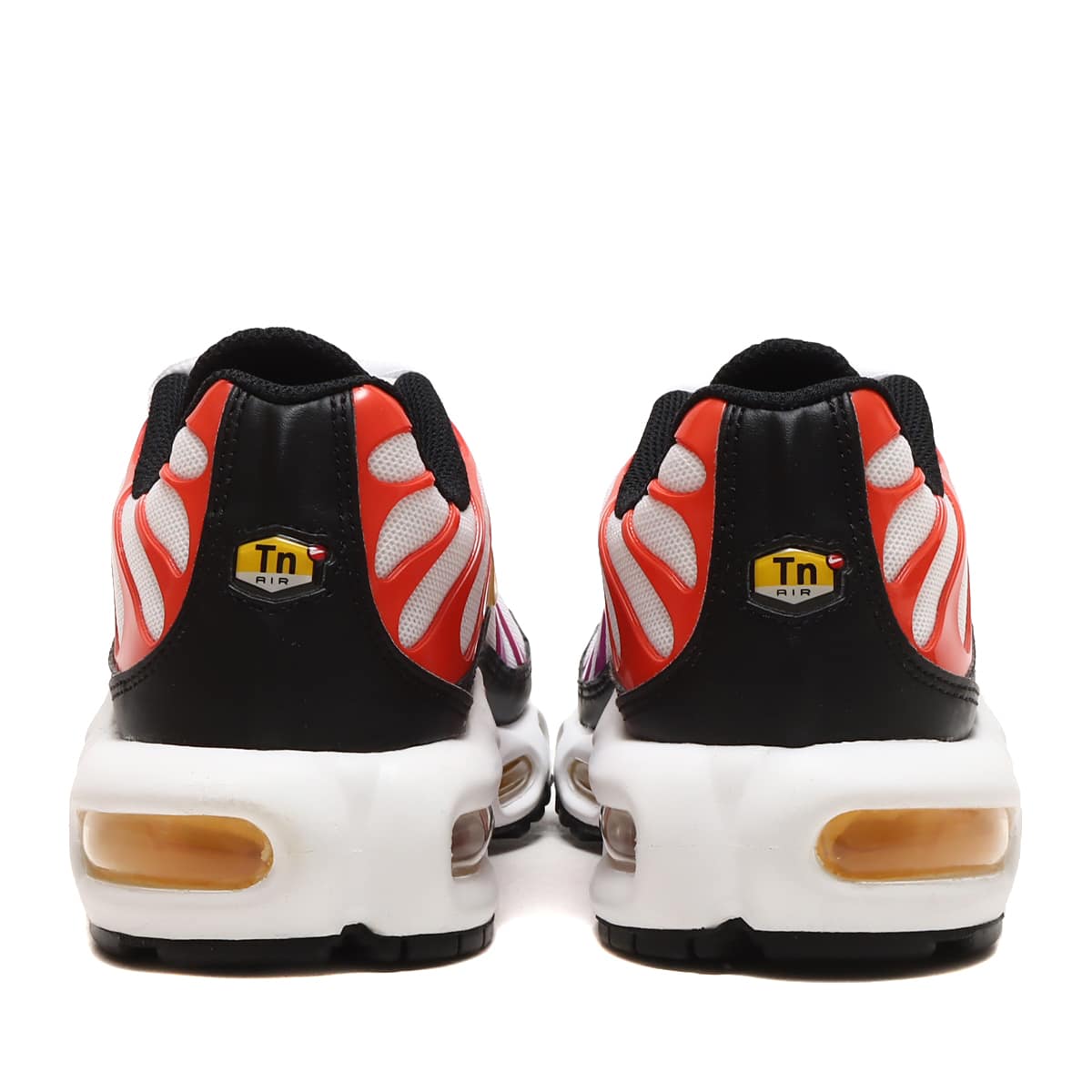 NIKE W AIR MAX PLUS WHITE/CITRON PULSE-BLACK-PICANTE RED 23SP-I