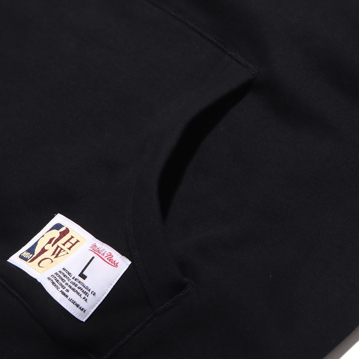 Mitchell & Ness GAME TIME FLEECE HOODIE NYK BLACK 23FW-Iの画像