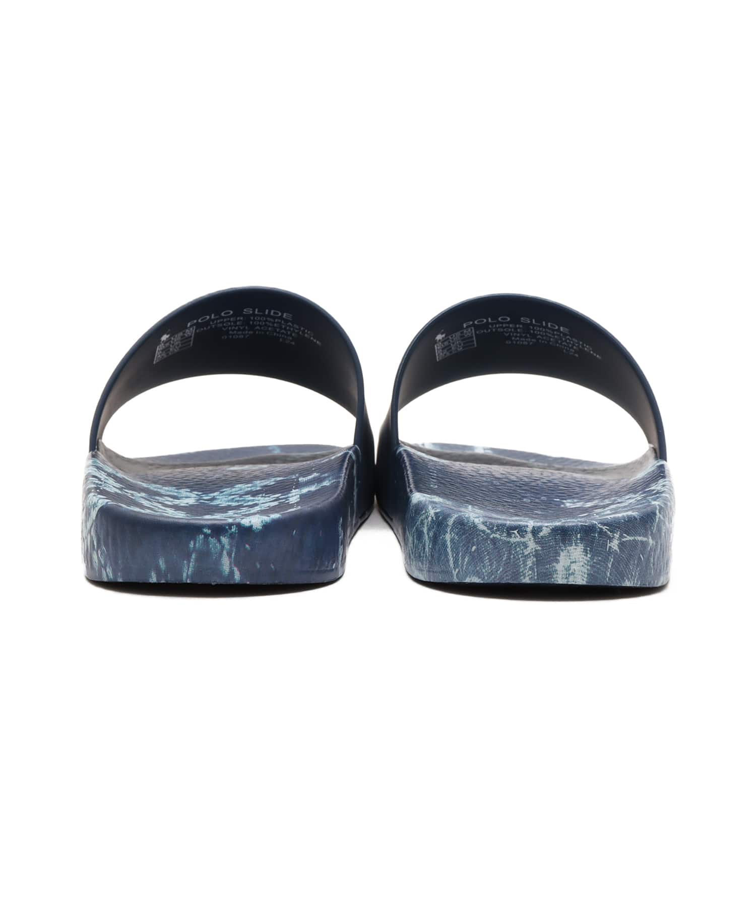 POLO RALPH LAUREN POLO SLIDE SANDAL INDIGO SHIBORI PATCHWORKの画像