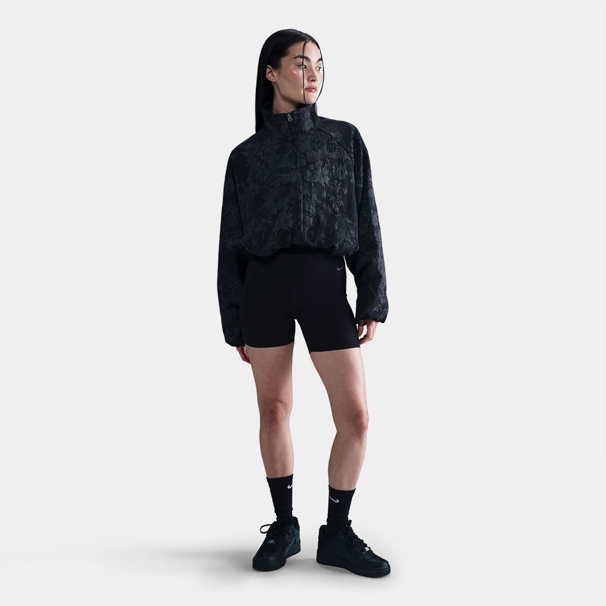 NIKE AS W NSW CLLCTN JQRD TRK JKT BLACK/ANTHRACITE/BLACKの画像
