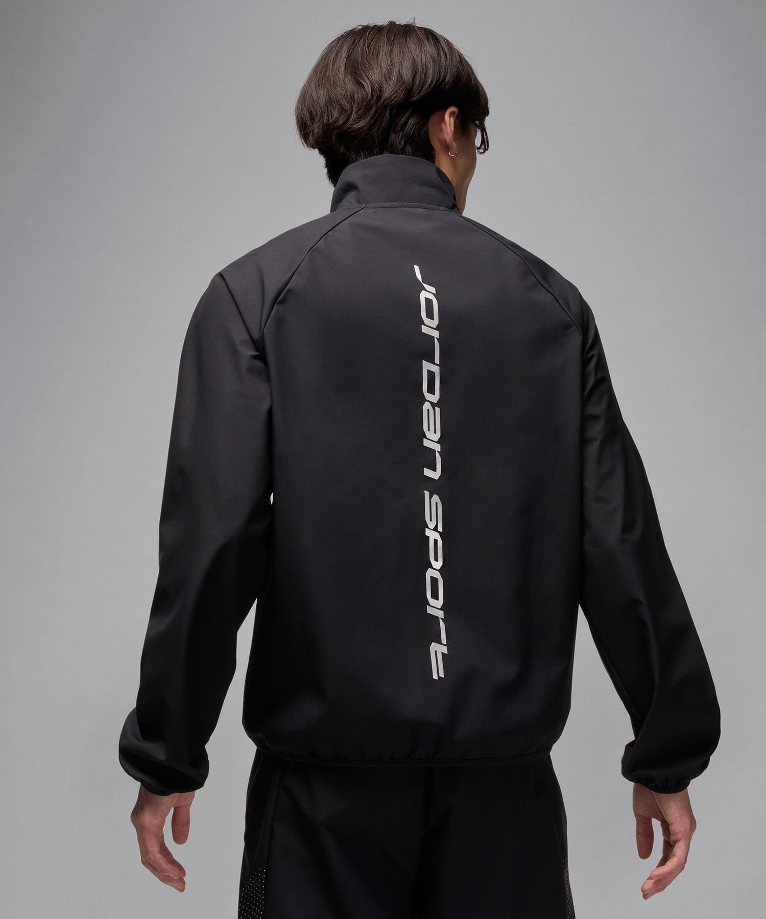 JORDAN BRAND M J SPRT JAM WARM UP JACKET BLACK/METALLIC SILVERの画像
