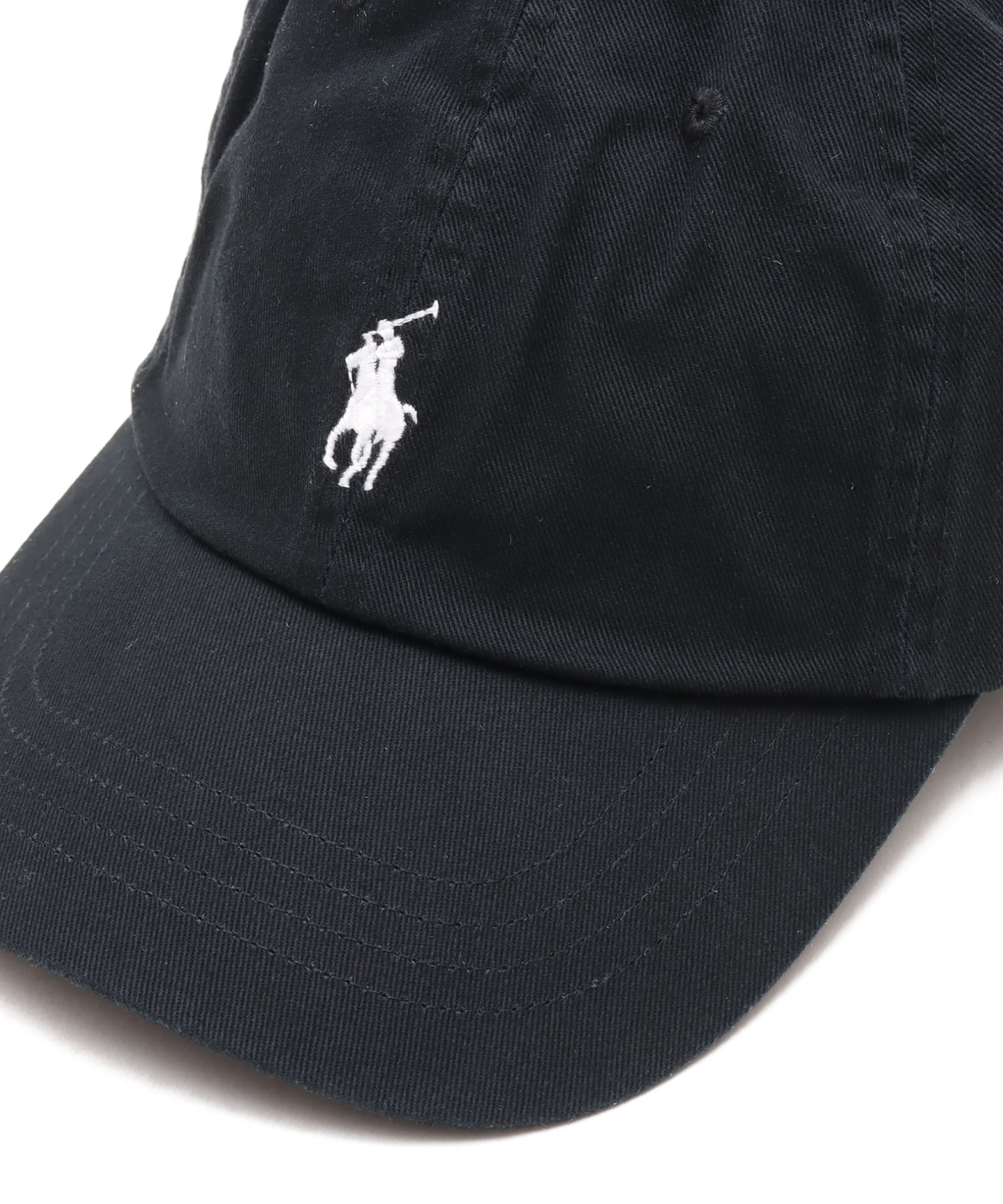 POLO RALPH LAUREN COTTON CHINO BALL CAP POLO BLACK W/WHITE PPの画像