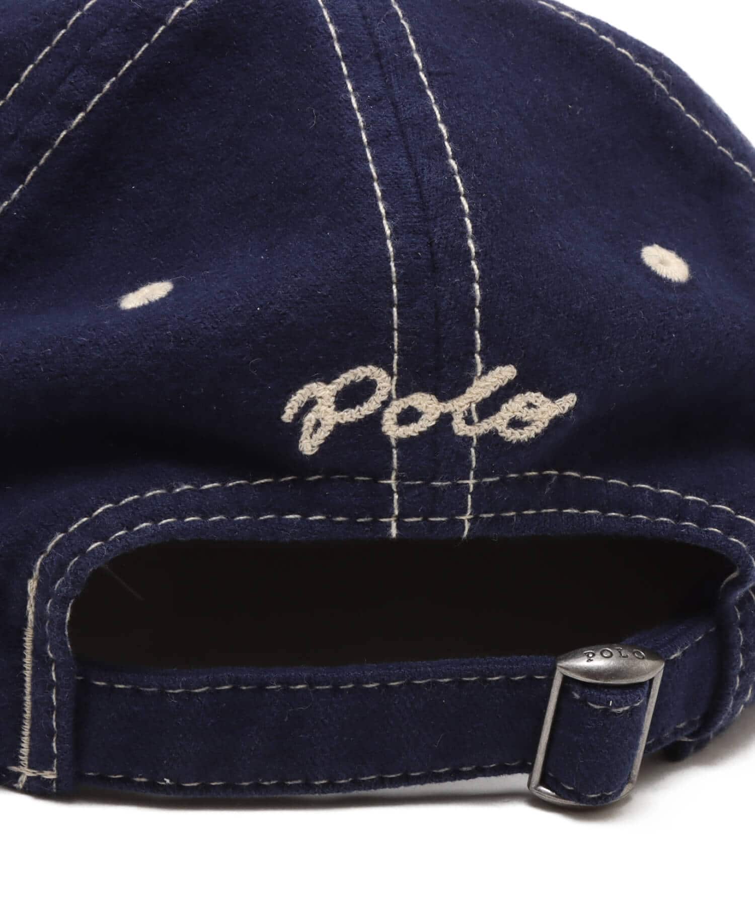 POLO RALPH LAUREN CHAMOIS ”P” AUTHENTIC BASEBALL CAP  NEWPORT NAVYの画像
