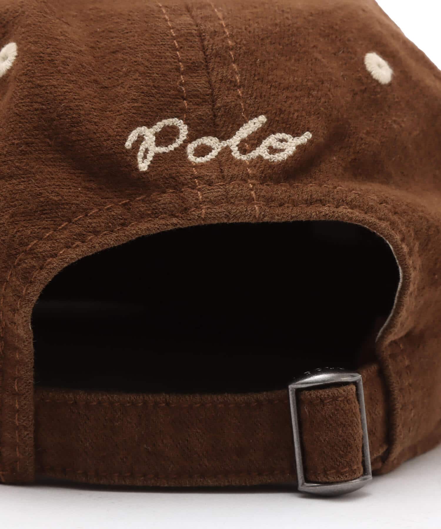 POLO RALPH LAUREN CHAMOIS ”P” AUTHENTIC BASEBALL CAP  CHOCOLATE MOUSSEの画像