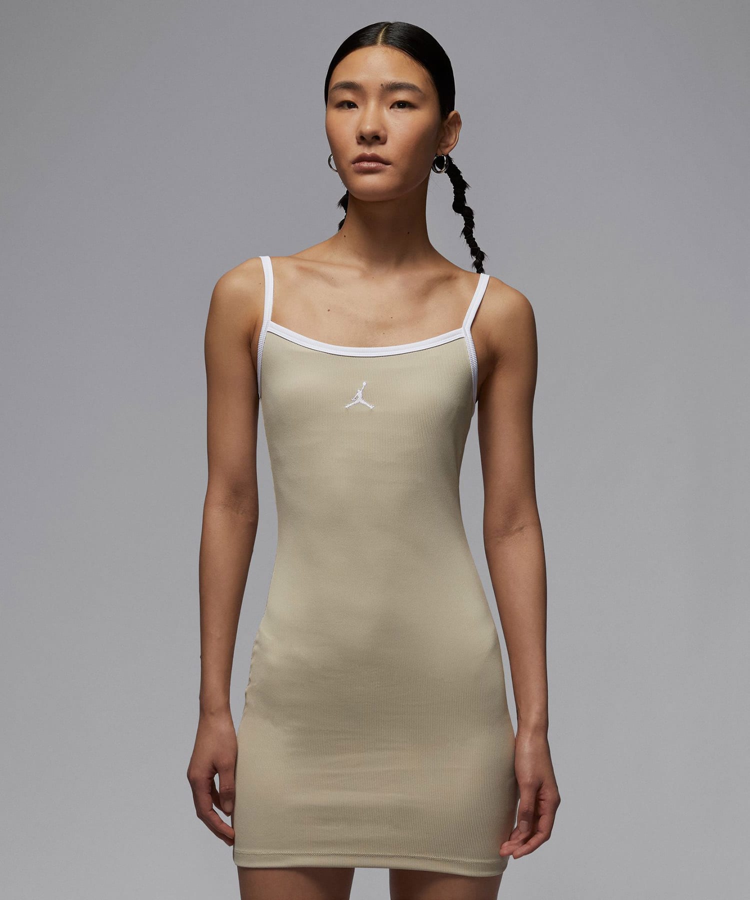 JORDAN BRAND AS W J BRK SLIM TANK DRESS RATTAN/WHITE/WHITEの画像