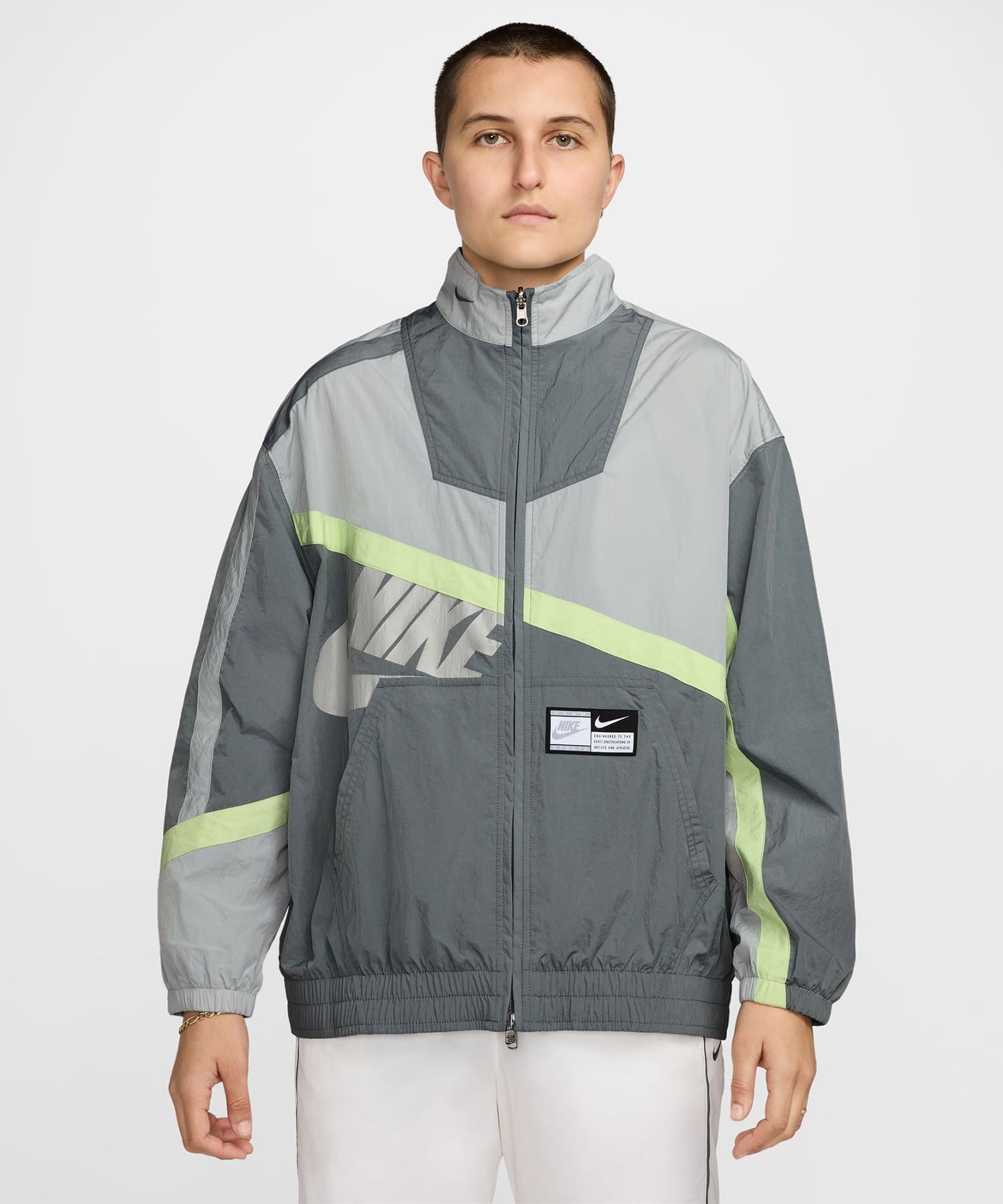 NIKE AS W NSW STREET WVN JKT SMOKE GREY/LT SMOKE GREY/LT
