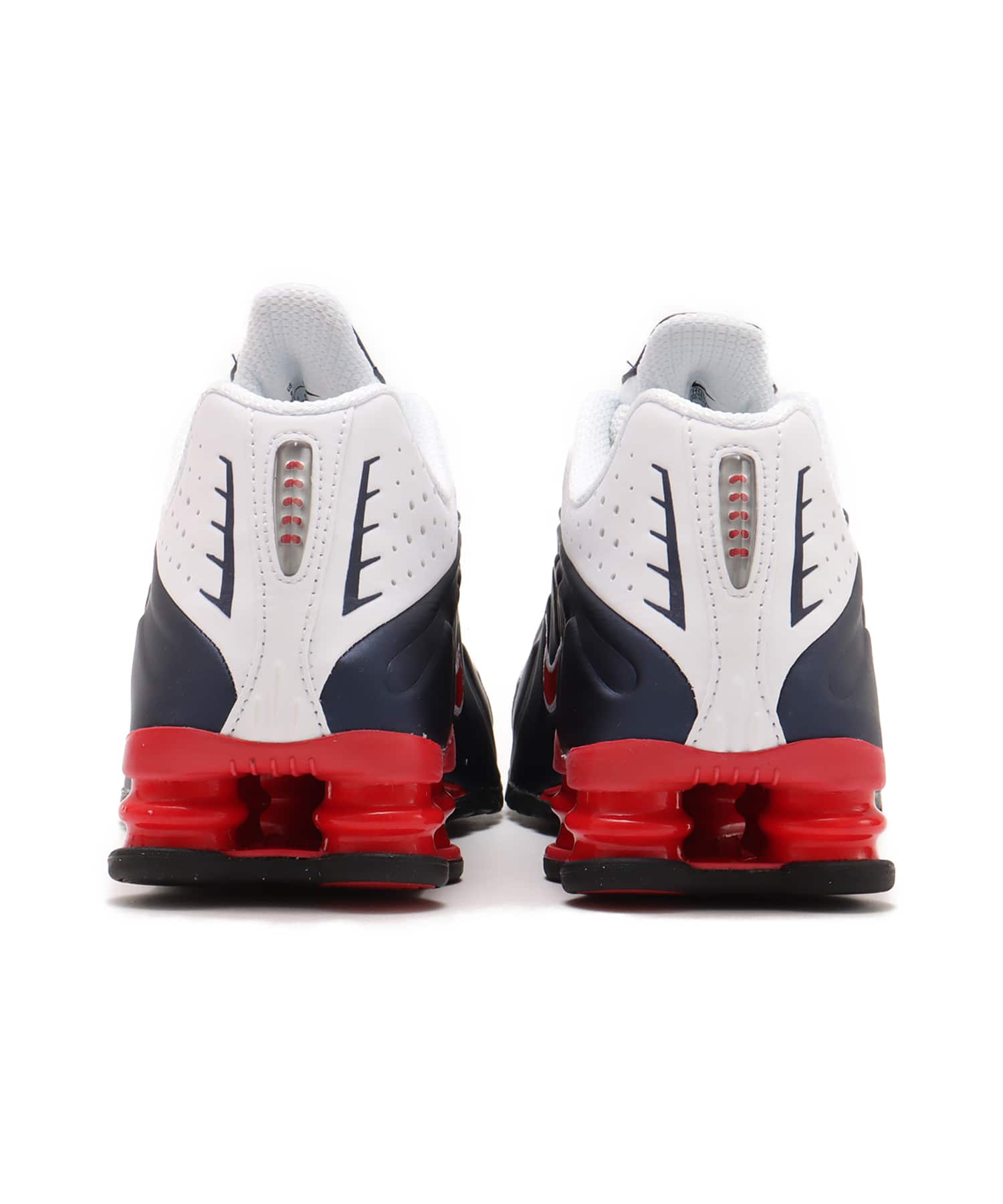 NIKE SHOX R4 MIDNIGHT NAVY/GYM RED-WHITEの画像