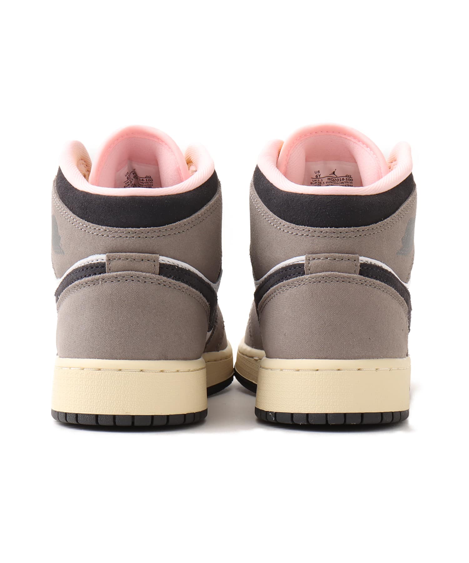 JORDAN BRAND AIR JORDAN 1 MID SE (GS) WHITE/OIL GREY-CAVE STONE-DARK SULFURの画像
