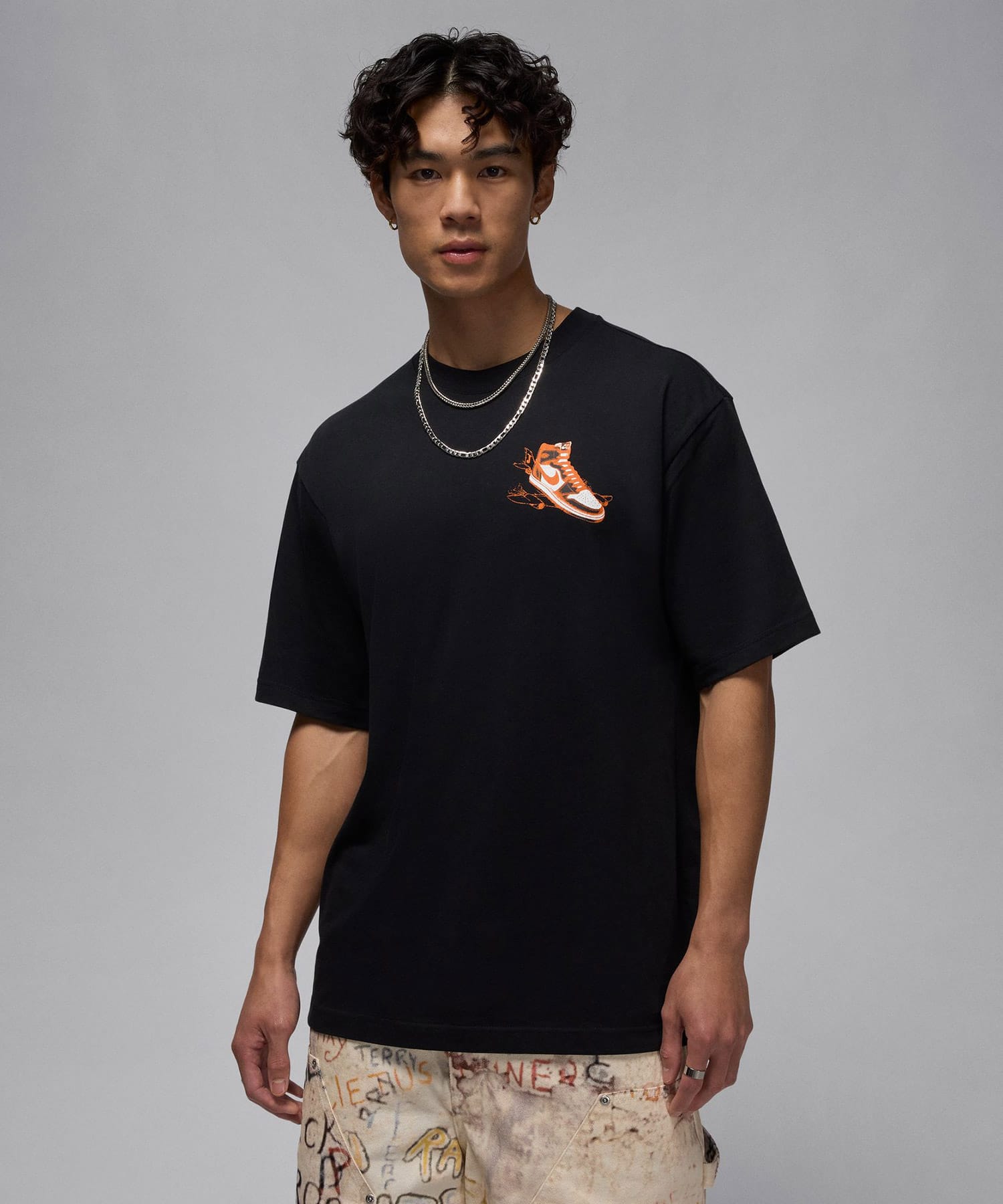 JORDAN BRAND M J NC AJ1 AD SS CREW BLACK/WHITEの画像