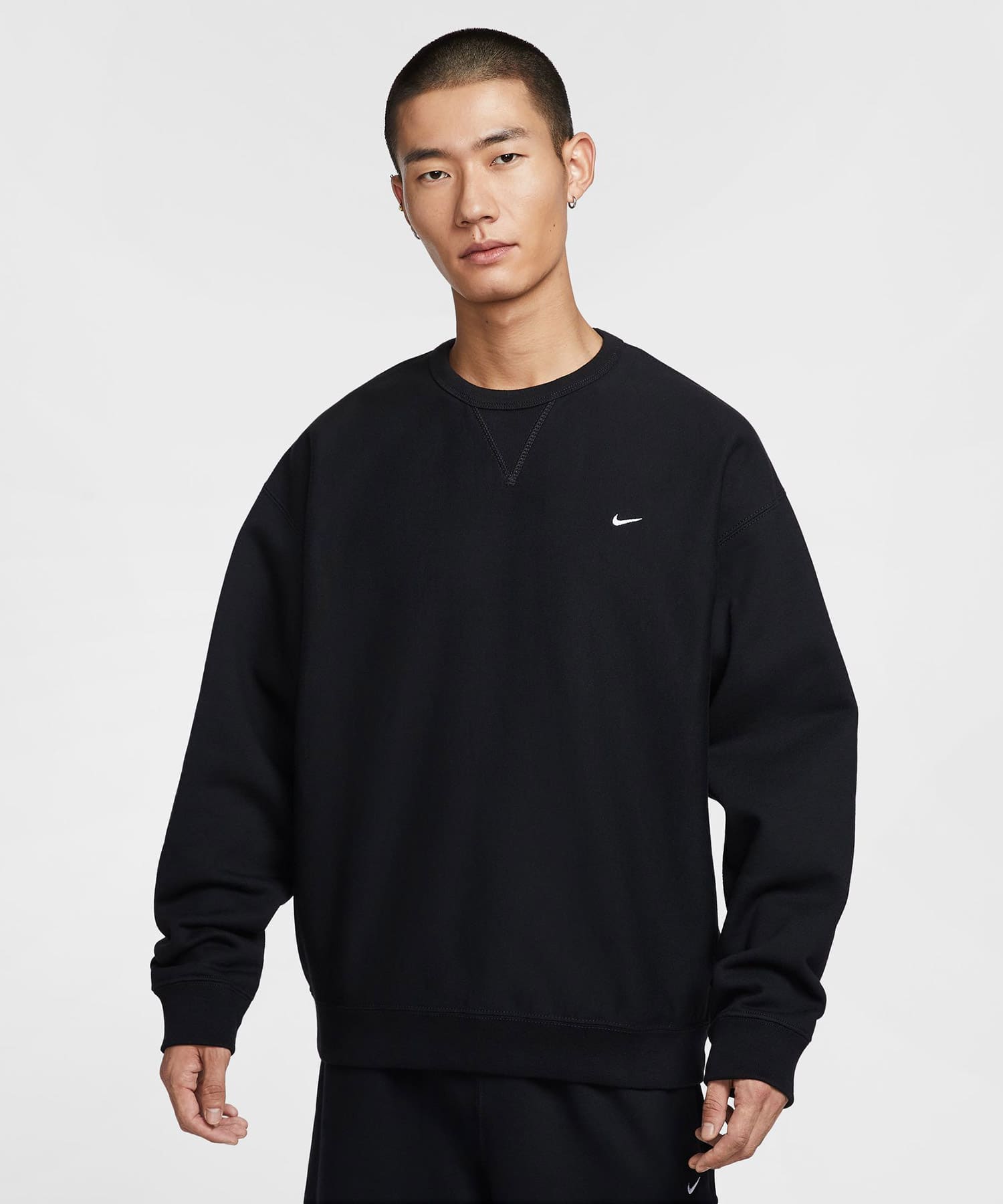 NIKE AS M NL SOLO SWSH BB CREW BLACK/WHITEの画像