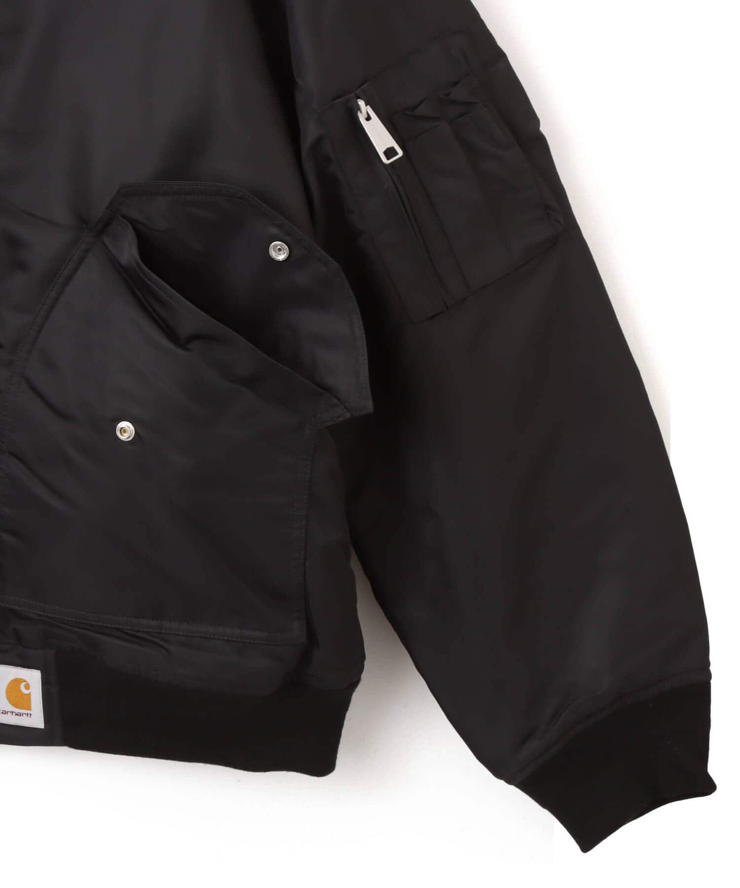 CARHARTT HOODED OLTERA BOMBER Black / Blackの画像