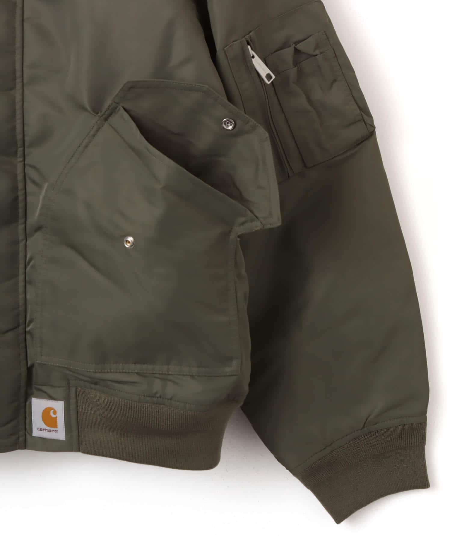 CARHARTT HOODED OLTERA BOMBER Cypress / Persimmonの画像