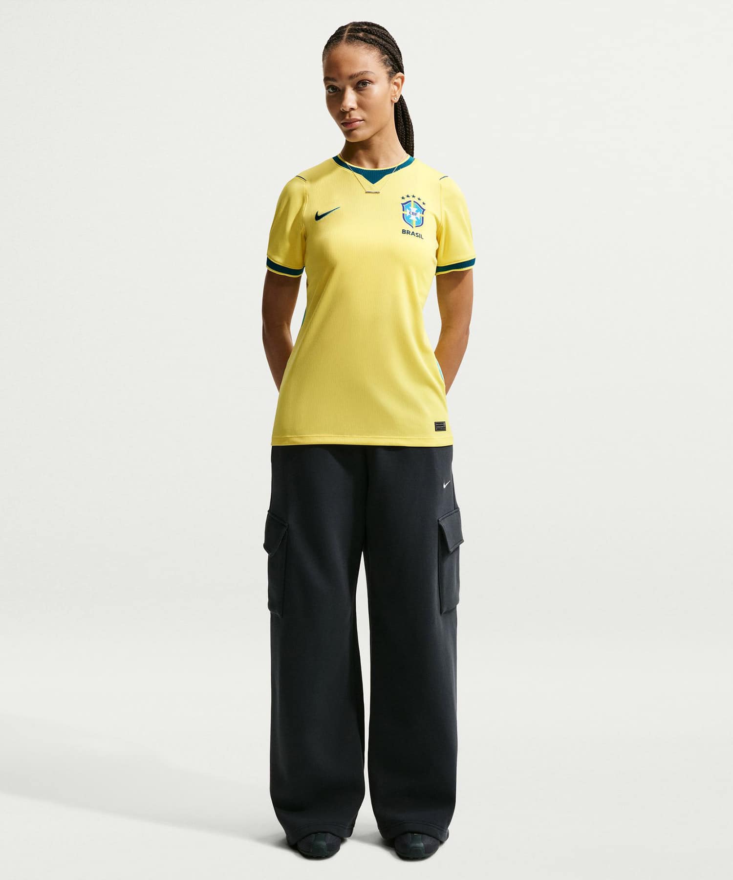NIKE CBF W NK Dri-FIT Jersey SS Stadium Home CANARY/LIGHT MENTA/(GEODE TEAL) (NO SPON W STAR)の画像