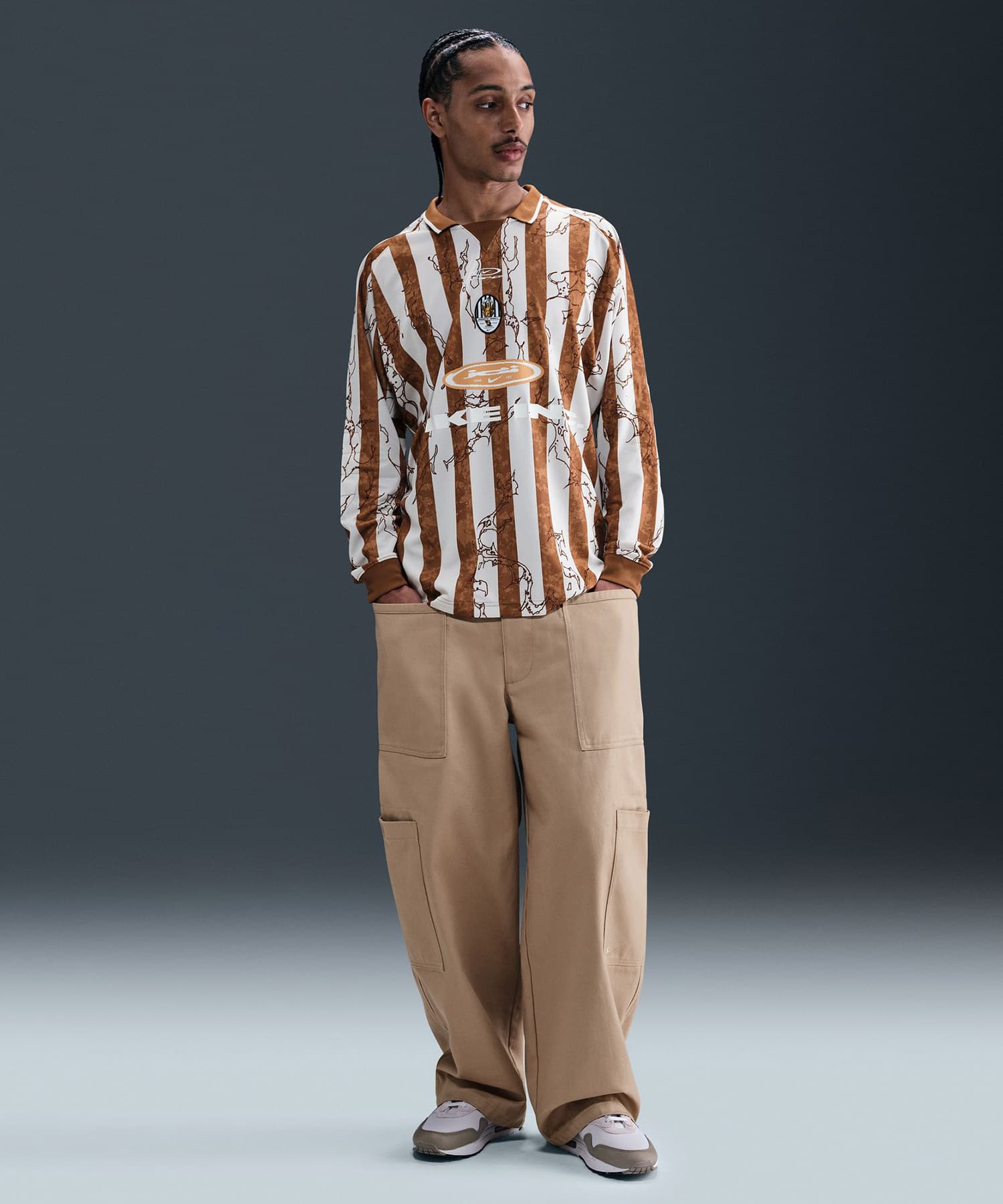 NIKE M NIKE AIR LS JERSEY VCTRY LT BRITISH TAN/PHANTOM
