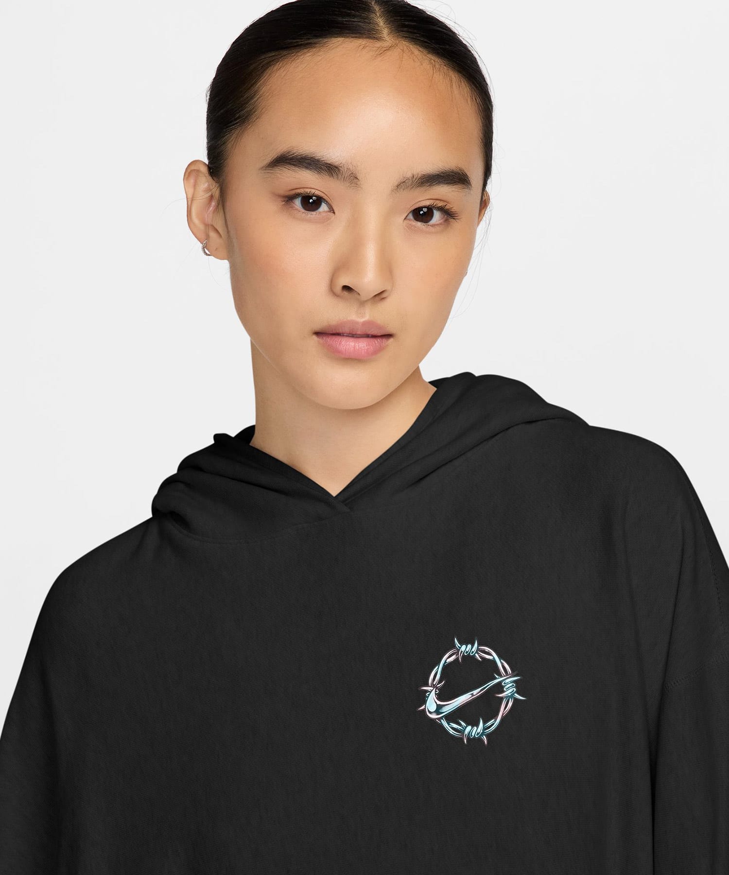 NIKE AS W NSW STREET GFX PO HDY S BLACKの画像