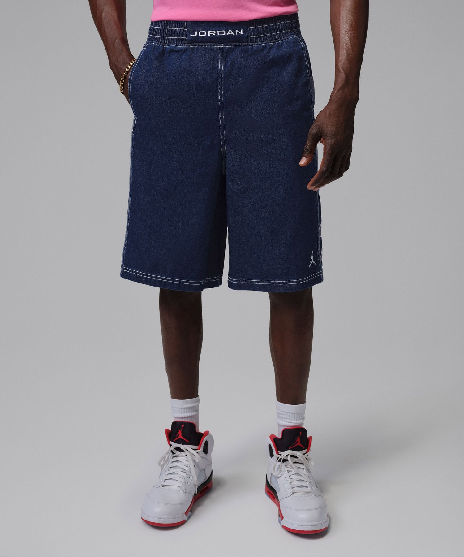JORDAN BRAND M J FLT CLB BAGGY SHORT BLUE GREY/(WHITE)の画像