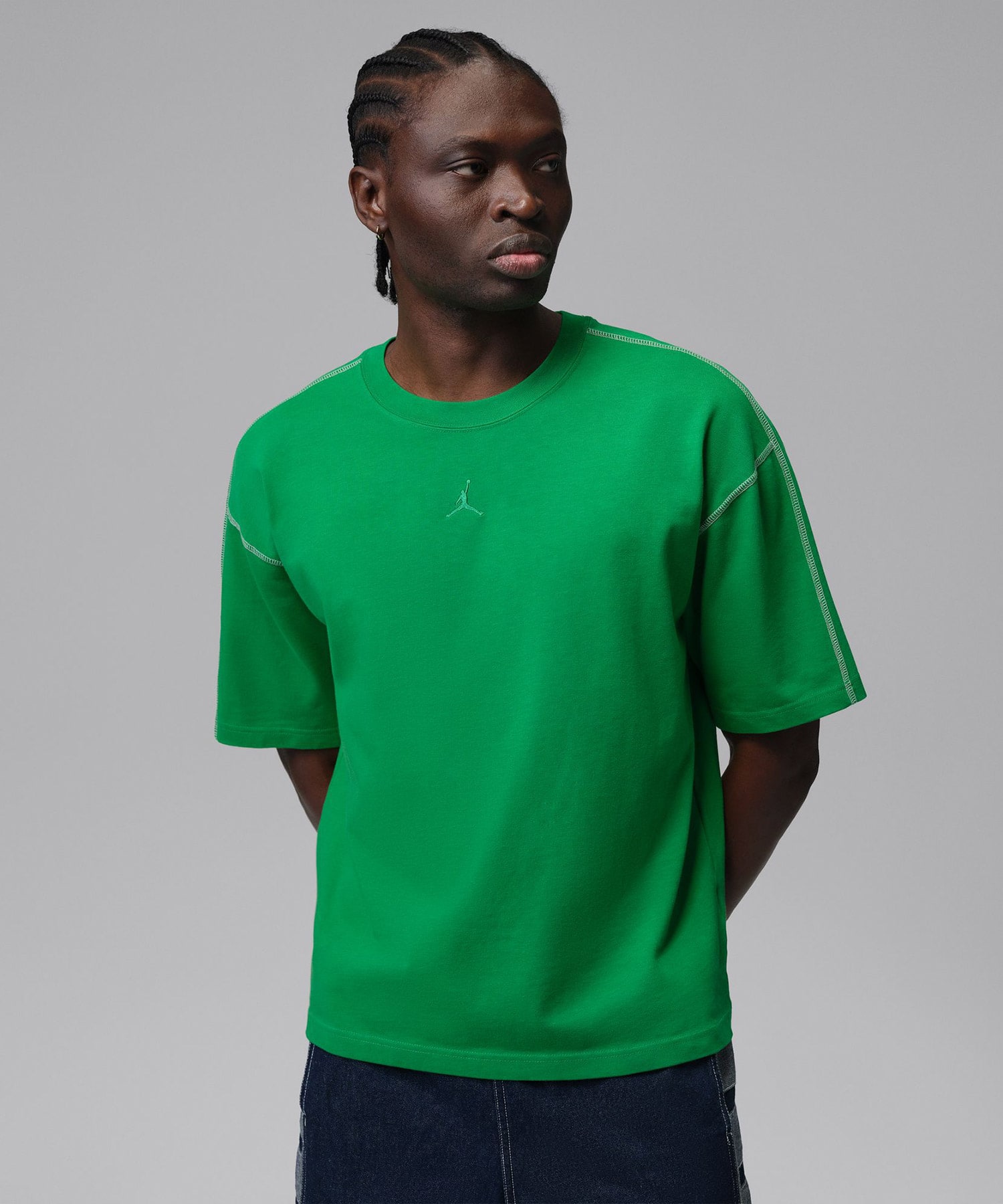 JORDAN BRAND M J FLT HVYWT SS TOP LUCKY GREEN/SAIL/(LUCKY GREEN)の画像