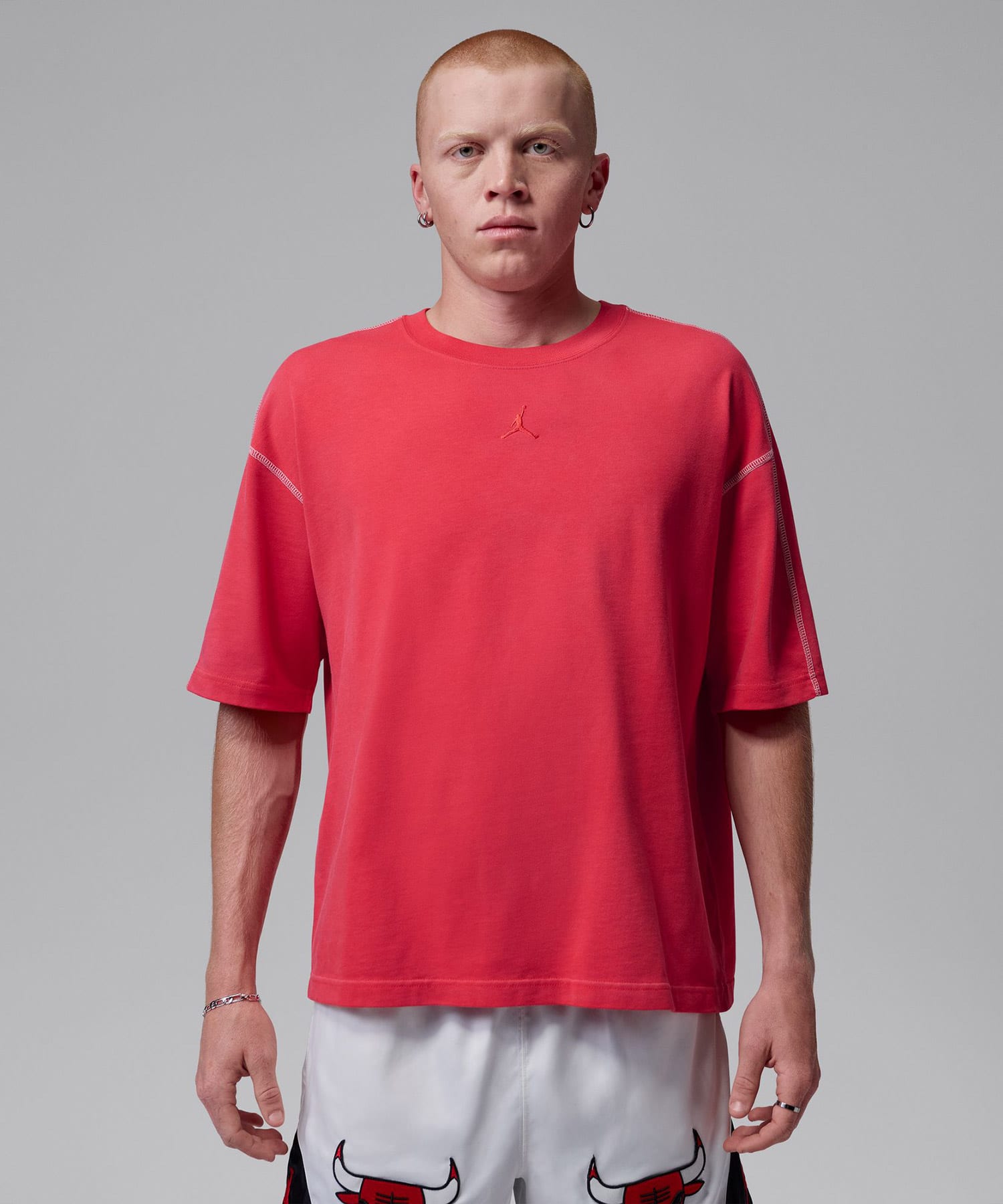 JORDAN BRAND M J FLT HVYWT SS TOP UNIVERSITY RED/SAIL/(UNIVERSITY RED)の画像