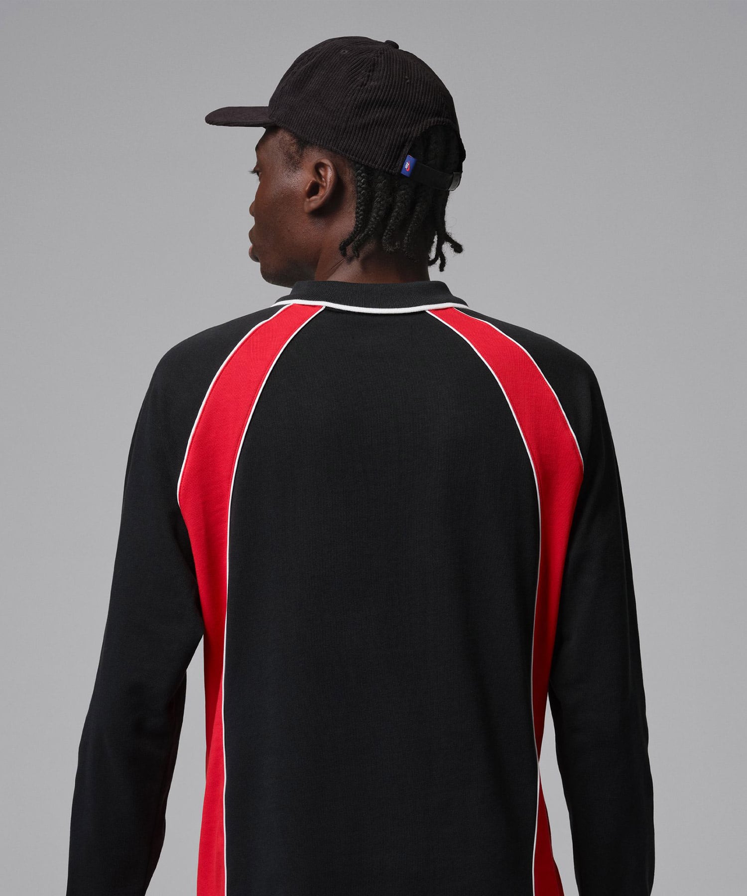 JORDAN BRAND M J FLT LS POLO JRSY BLACKの画像