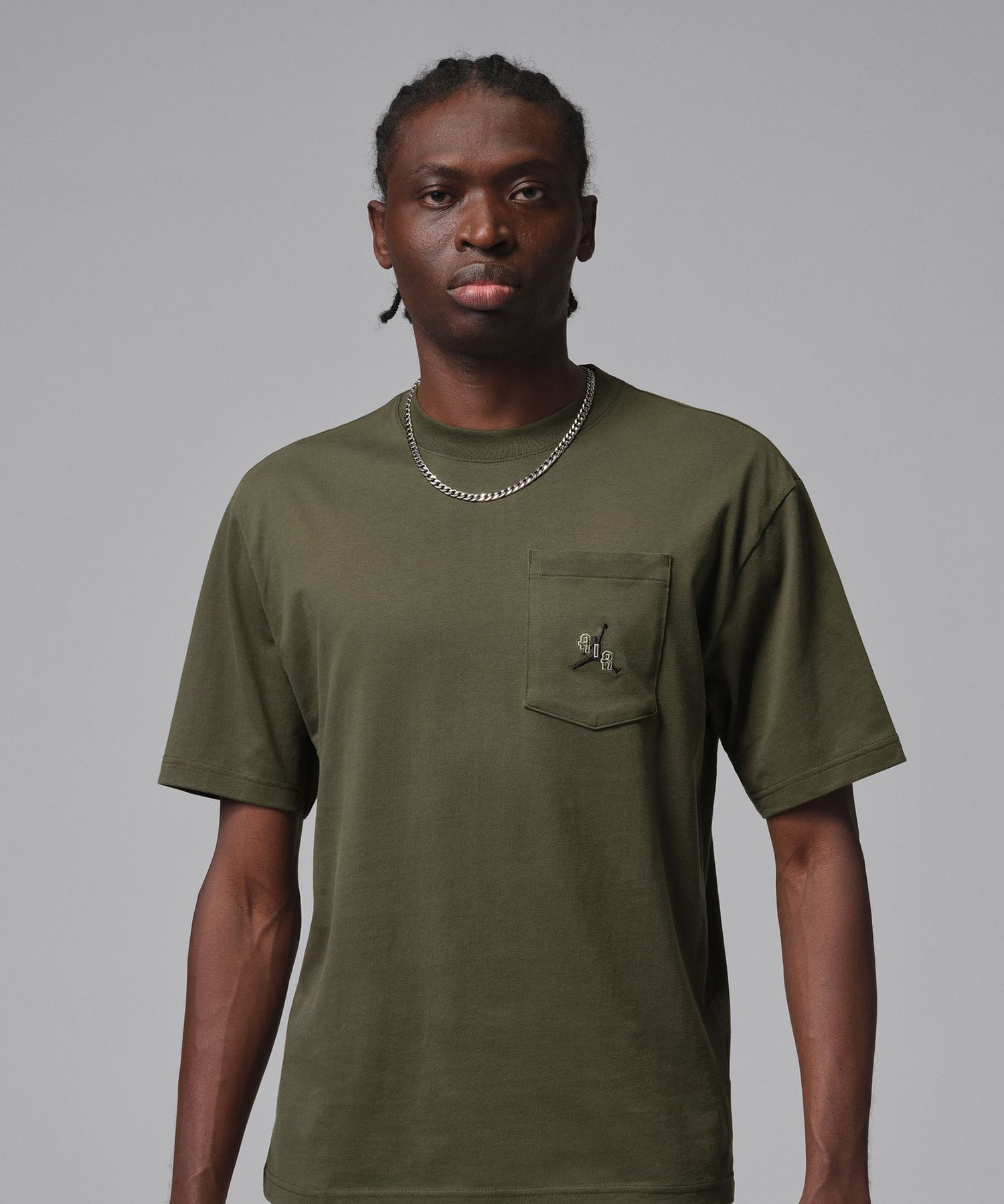 JORDAN BRAND M J POCKET SS CREW KHAKIの画像