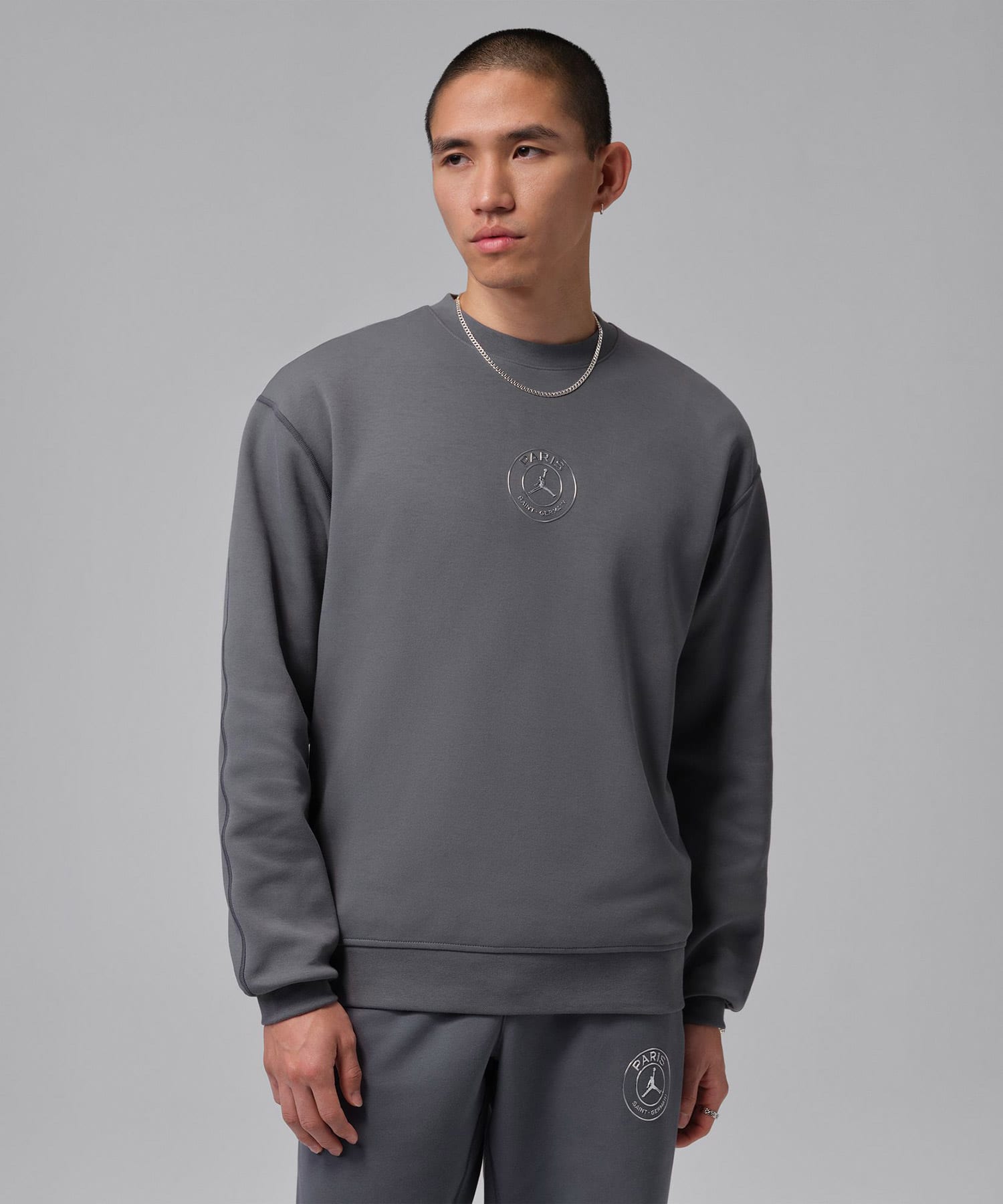 JORDAN BRAND M J HOOP FLEECE CREW PSG GRAYの画像