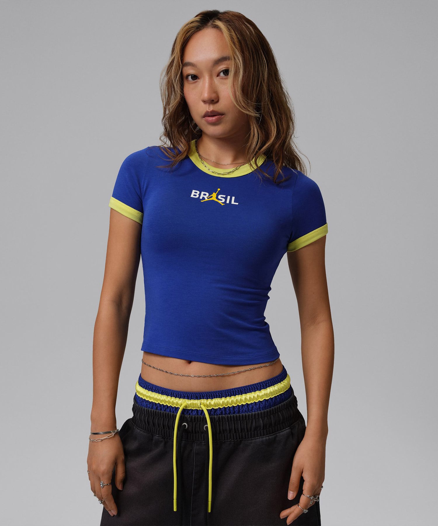 JORDAN BRAND AS W J SS RETRO GFX CREW P6 OLD ROYAL/YELLOW PULSEの画像