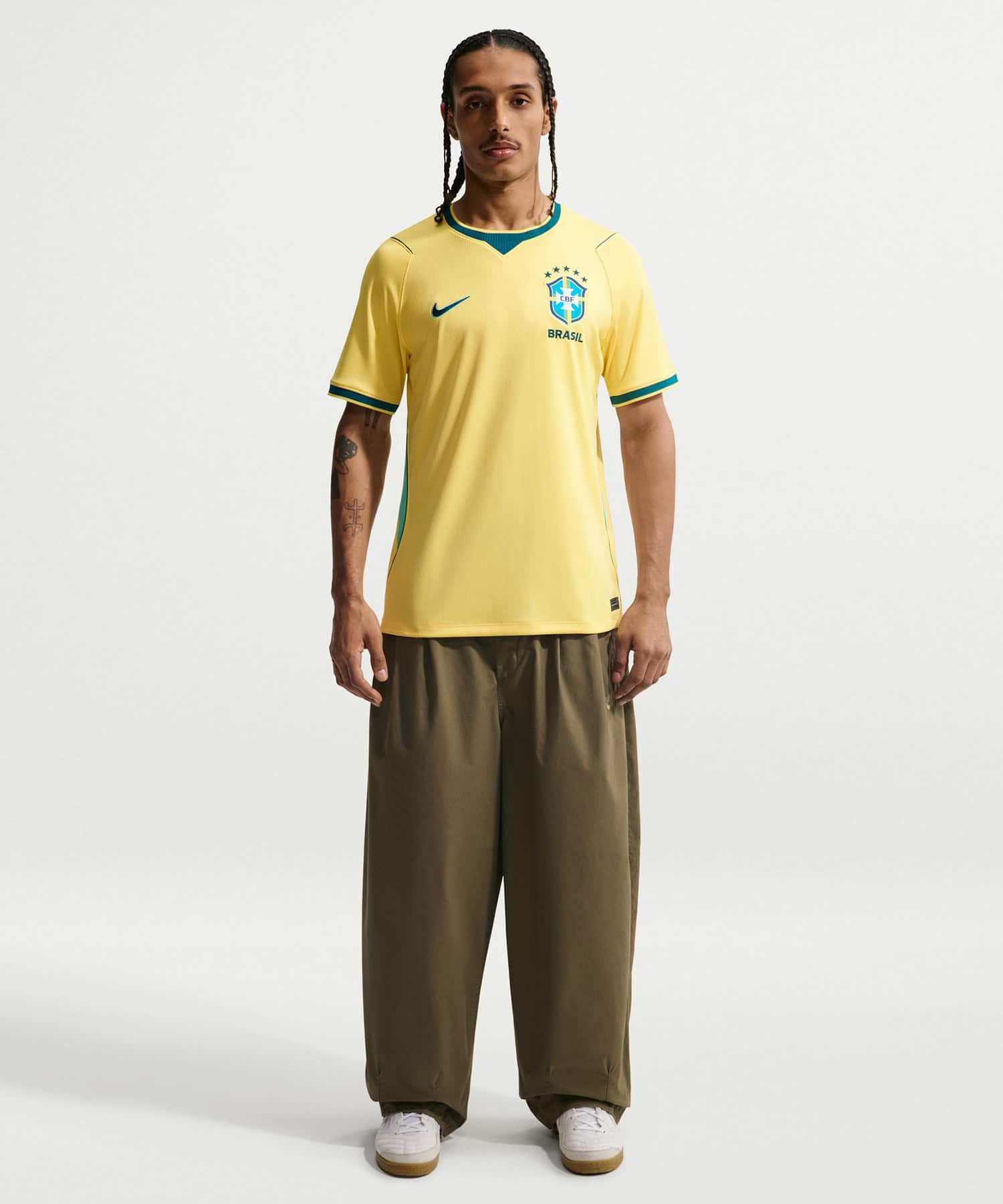 NIKE CBF M NK Dri-FIT Jersey SS Stadium Home CANARY/LIGHT MENTA/(GEODE TEAL) (NO SPONSOR)の画像