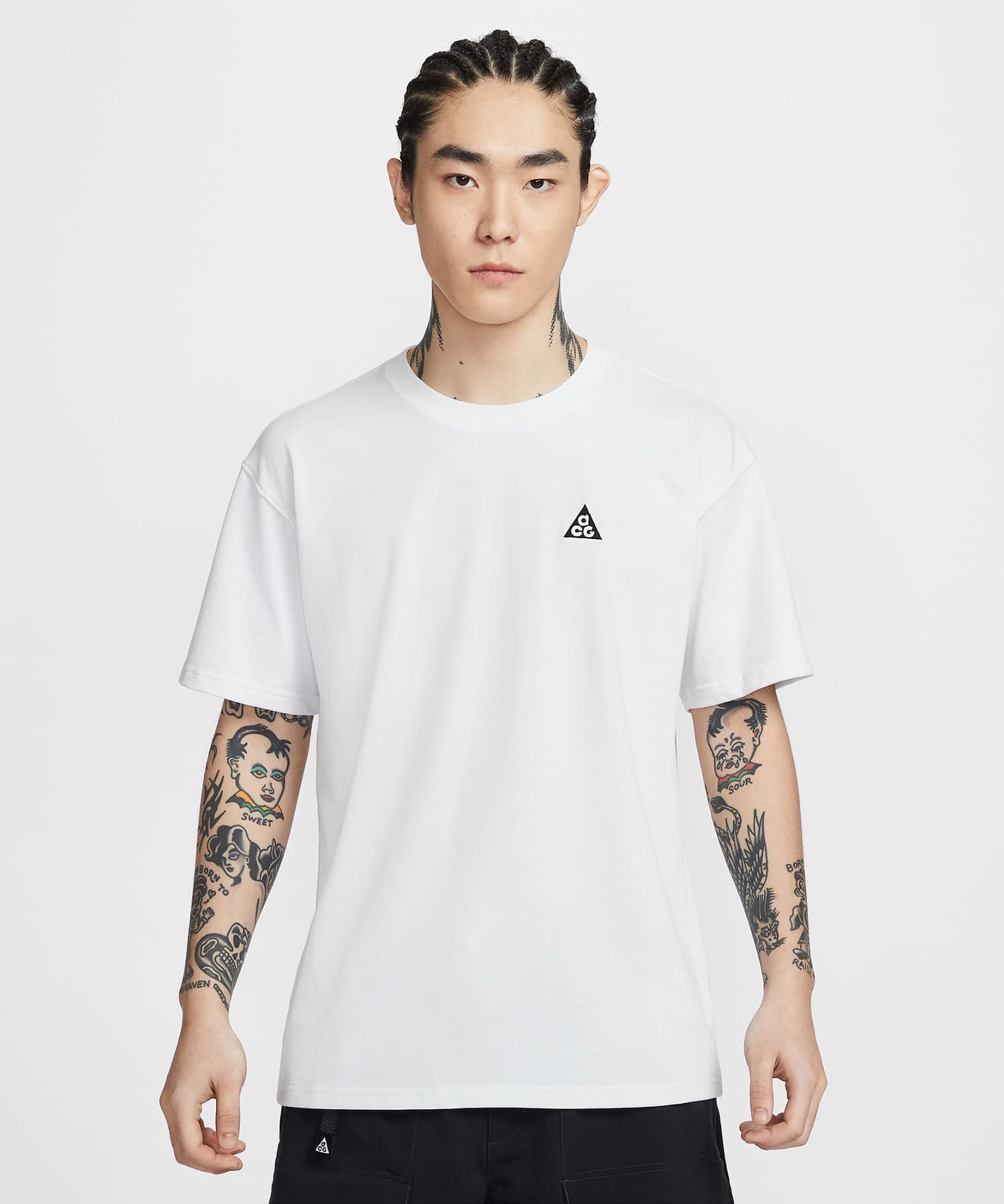 NIKE AS M ACG DF TEE LSE 12MO CAMP SUMMIT WHITEの画像