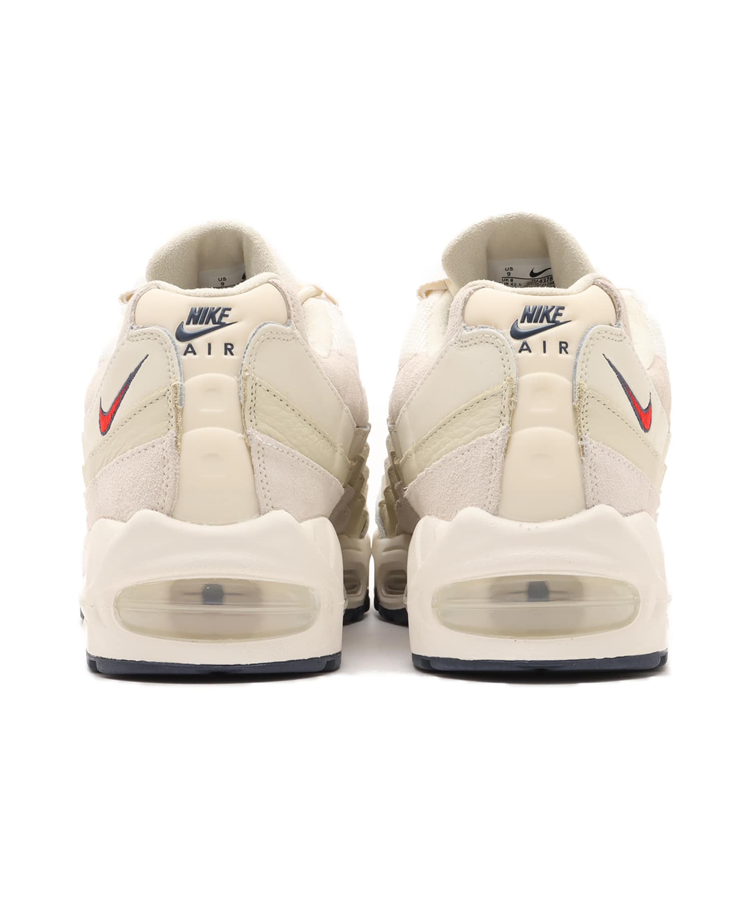 NIKE AIR MAX 95 OG PRM PALE IVORY/UNIVERSITY RED-LT KHAKI-SAILの画像