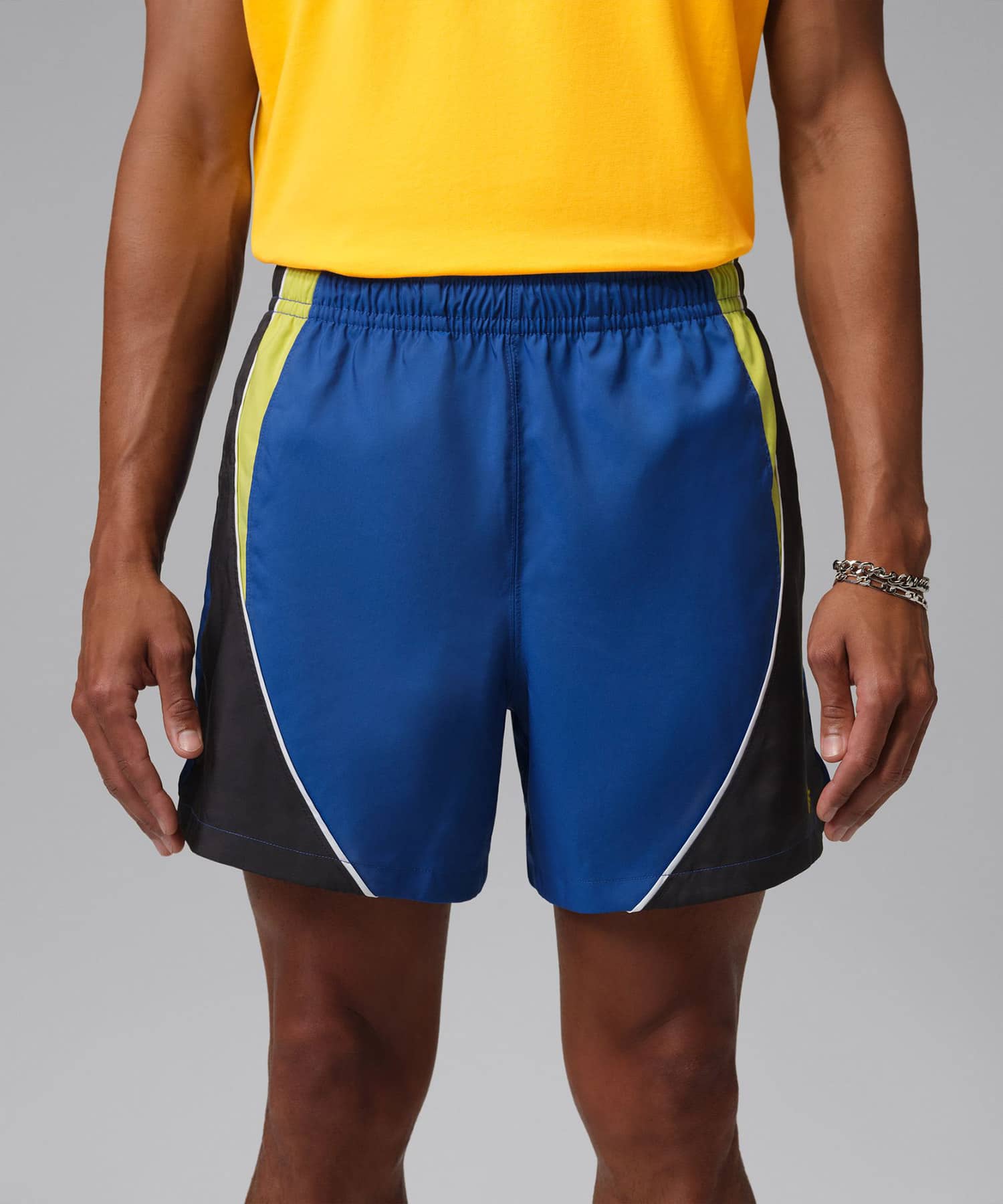 JORDAN BRAND M J BRK 5 WOVEN SHORT P6 OLD ROYAL/BLACK/YELLOW PULSEの画像