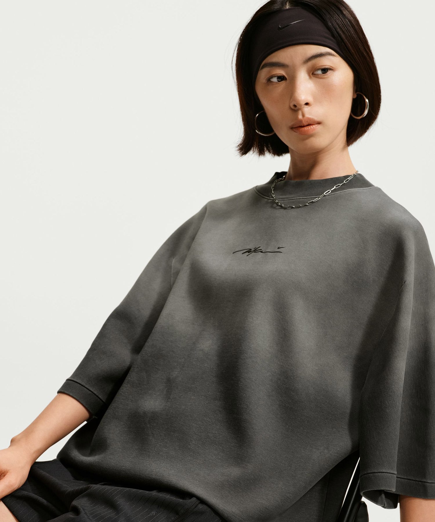 NIKE W NRG NK SS TOP BLACKの画像