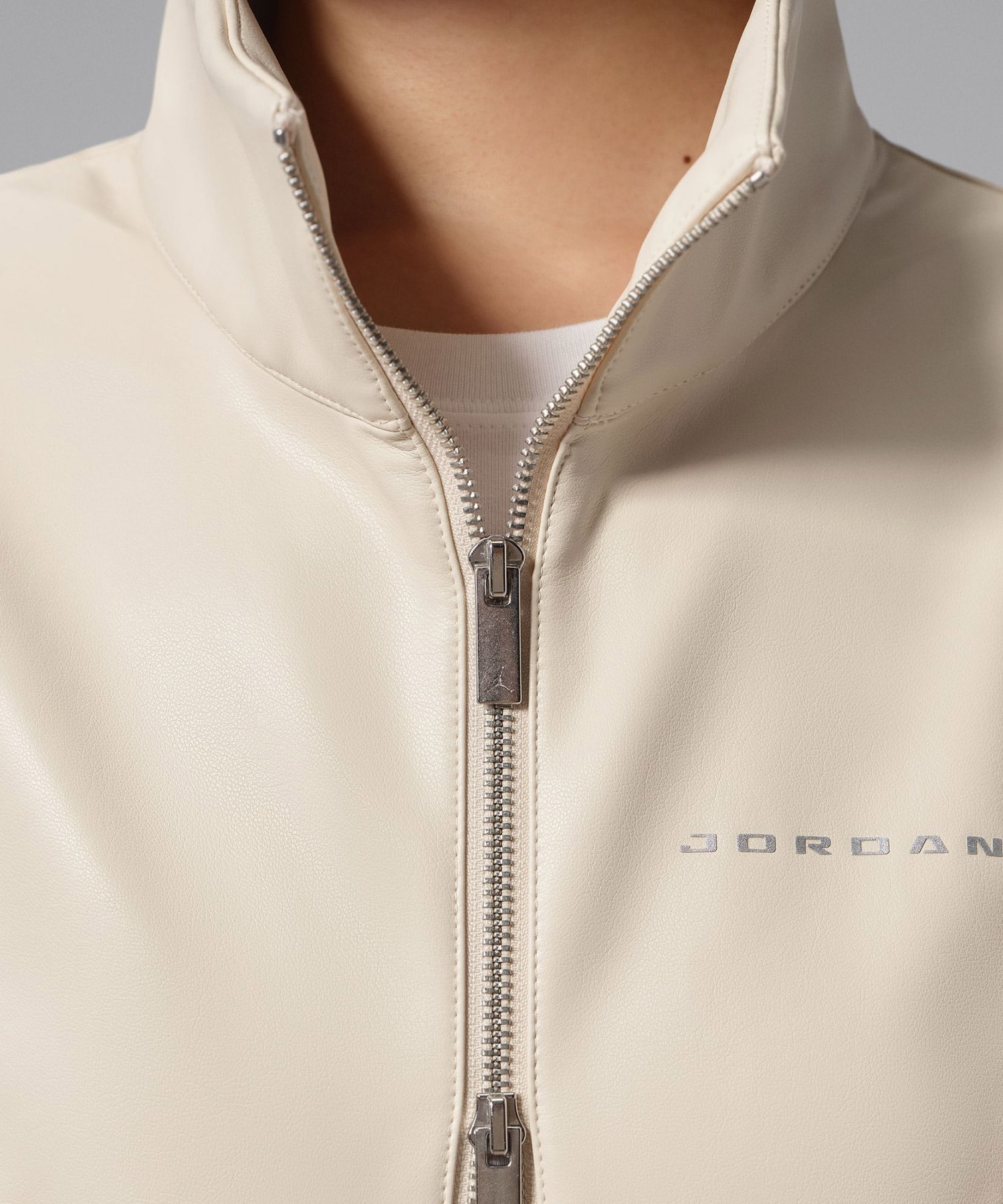 JORDAN BRAND AS W J FLT ICON FX LTHR JKT WHITEの画像