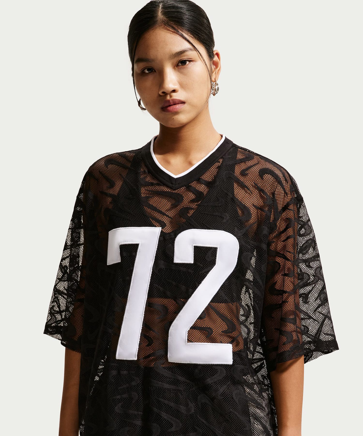 NIKE AS W NK CHILL WVN LACE JERSEY BLACKの画像
