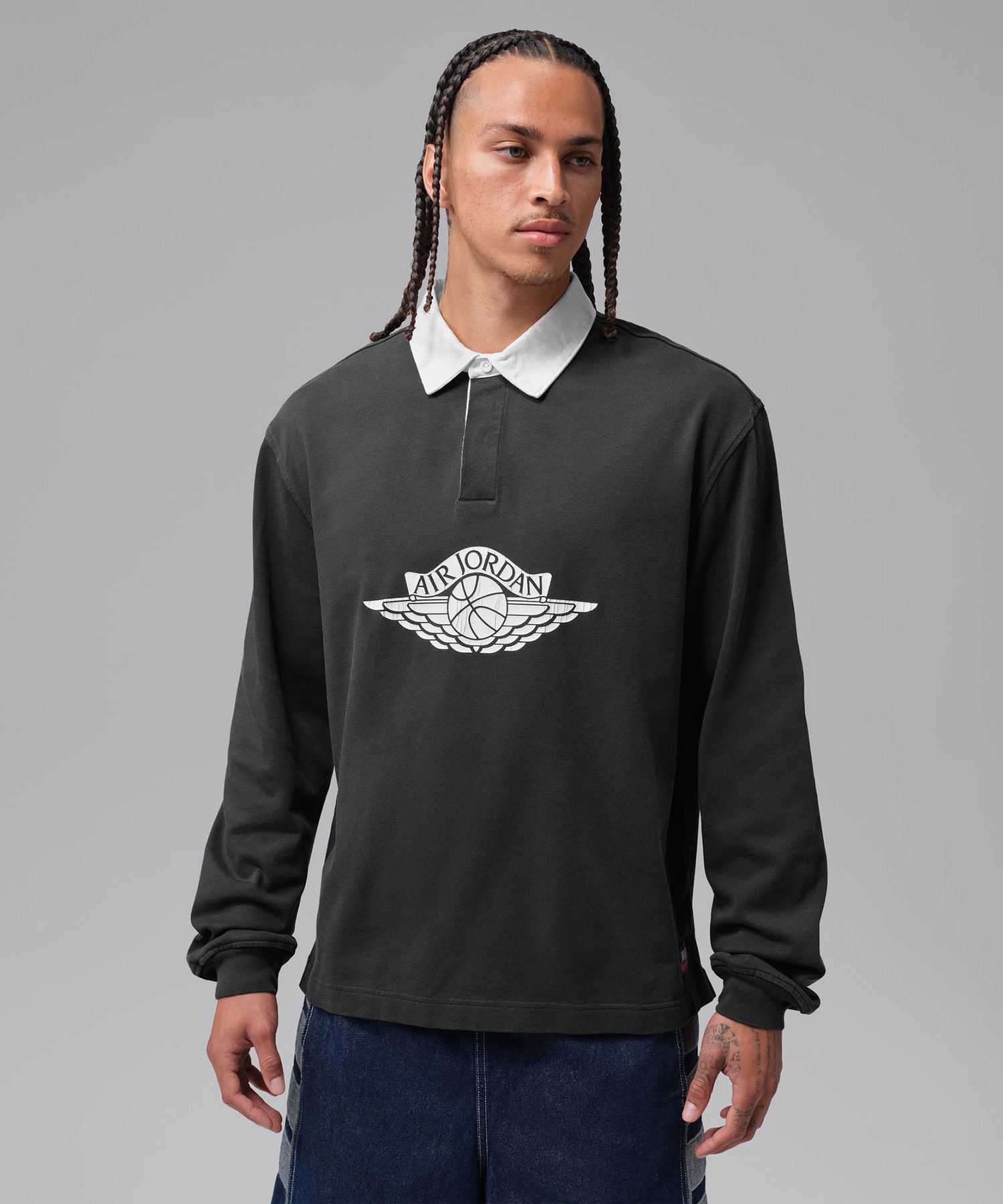 JORDAN BRAND M J FLT ESS RUGBY TOP GREENの画像