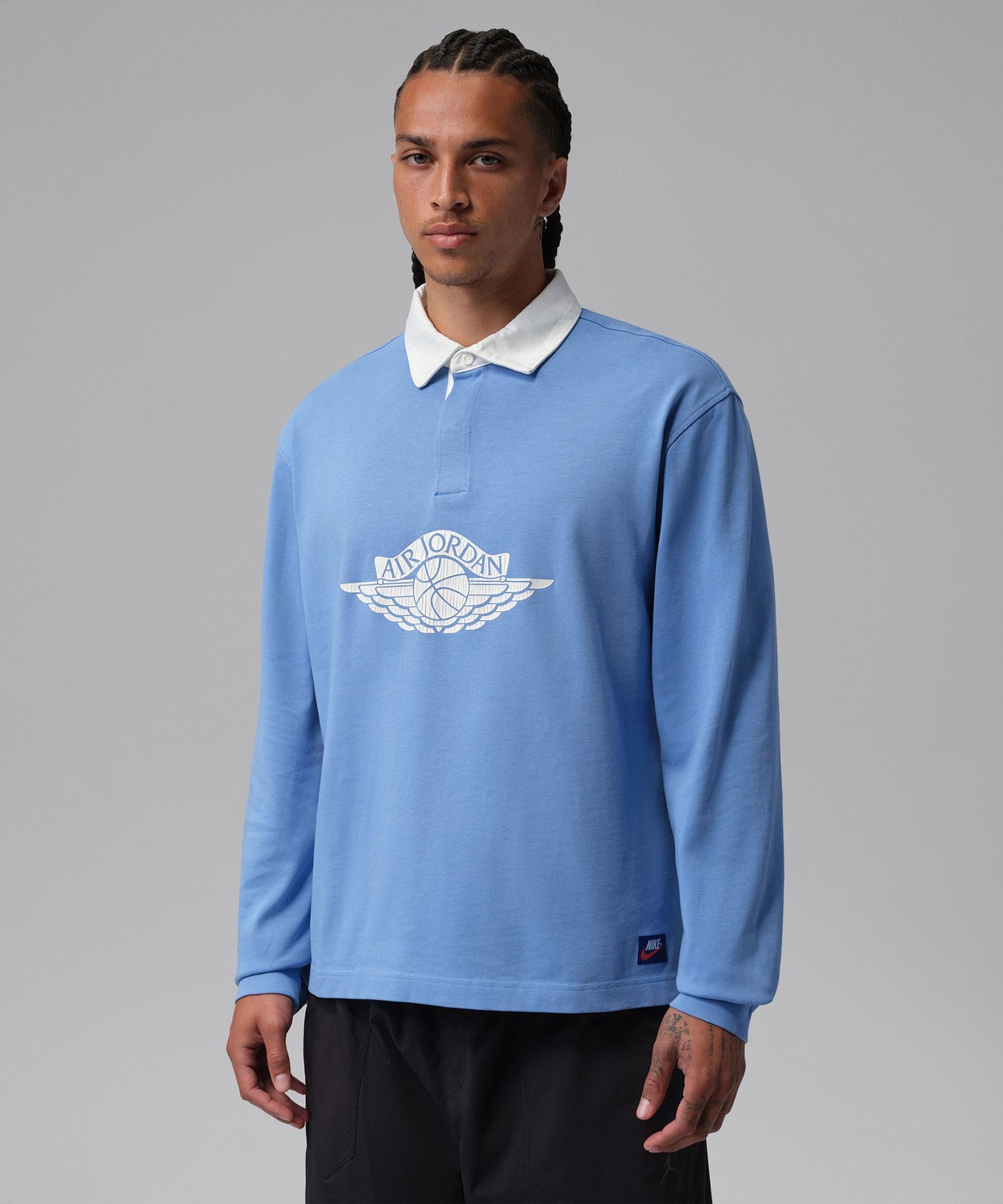 JORDAN BRAND M J FLT ESS RUGBY TOP BLUEの画像