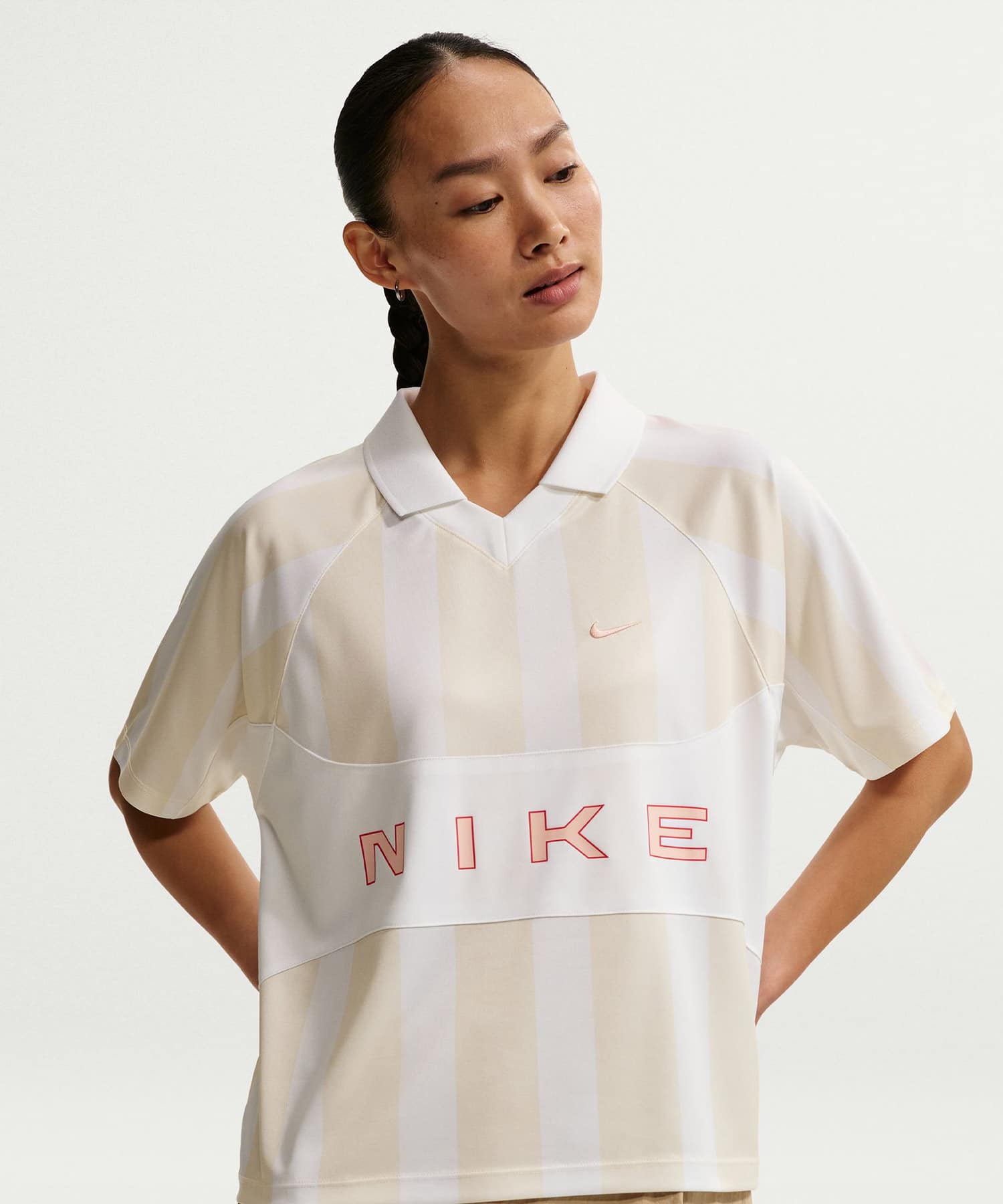 NIKE AS W NSW STREET OS SS STRP JSY CHALK/WHITE/WHITE/(ARCTIC ORANGE)の画像