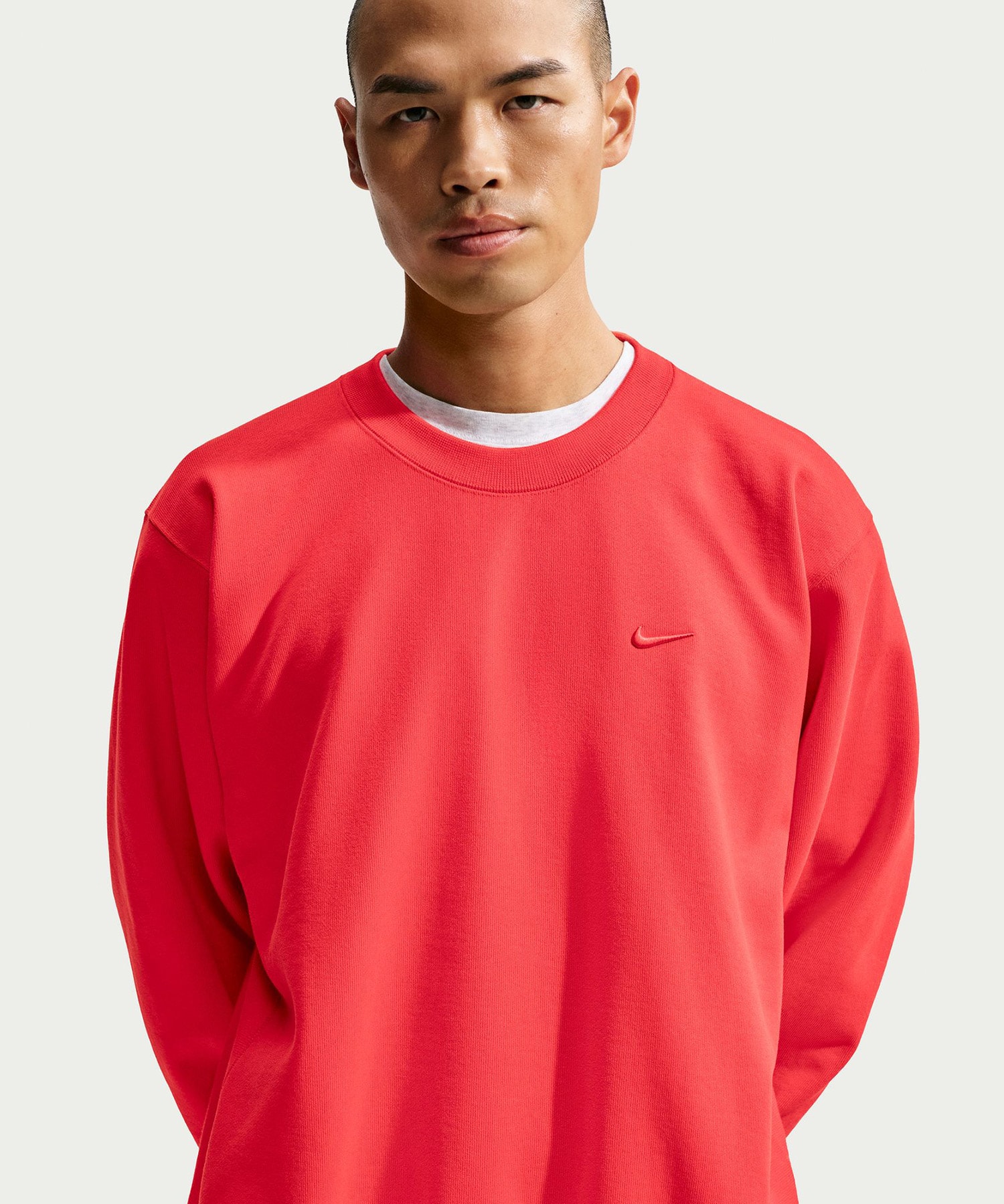 NIKE M NRG NK 560 FLEECE CREW LT CRIMSONの画像