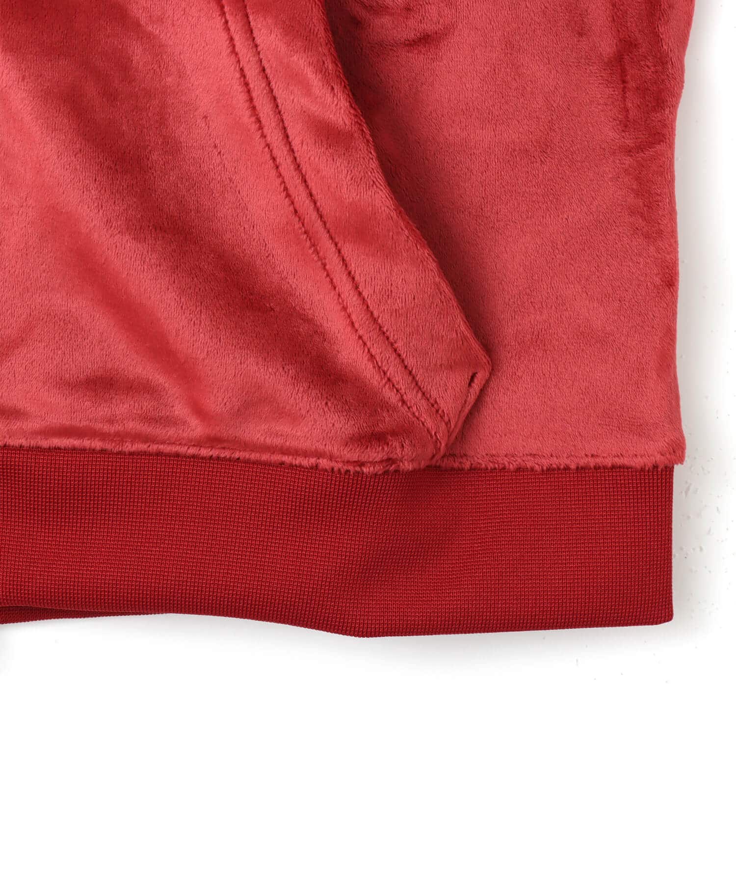 NIKE W NSW TRND VLR FZ HD LS TOP REDの画像