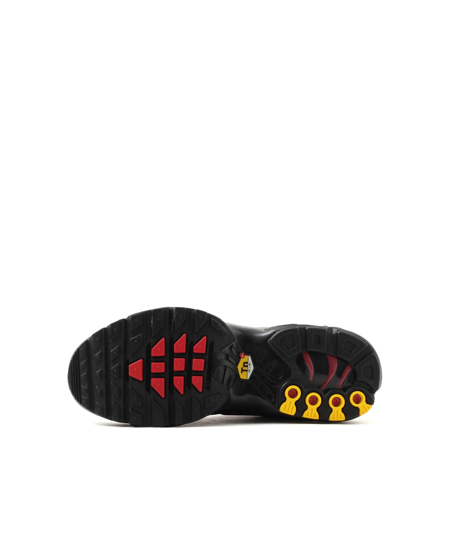 NIKE WMNS AIR MAX PLUS TOUGH RED/BLACK-WHITE-YELLOW OCHREの画像