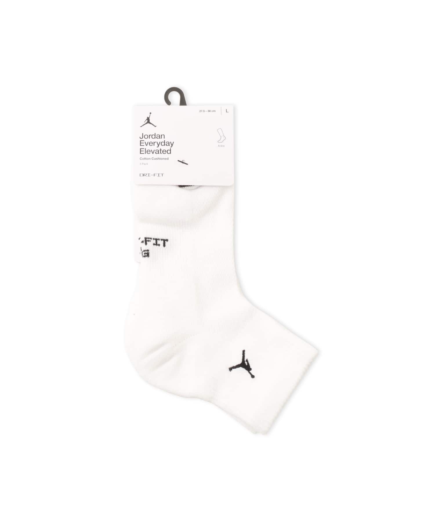 JORDAN BRAND U J ED ELVD ANKLE 3PR - 144 WHITEの画像
