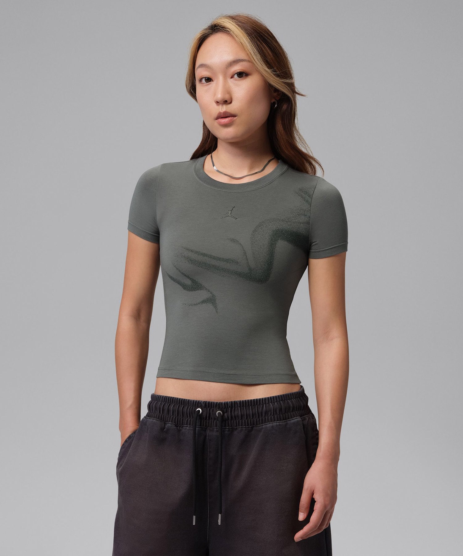 JORDAN BRAND AS W J SS TEE WJDN APLA IRON GREYの画像