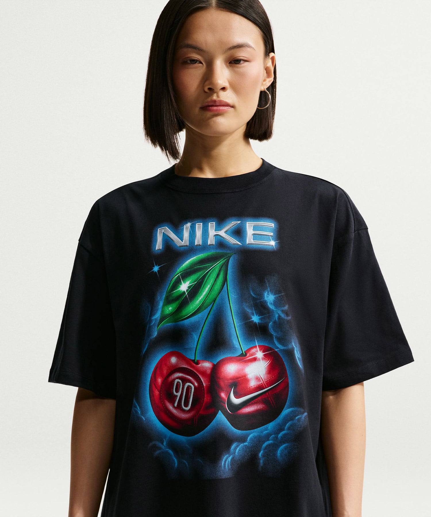 NIKE AS W NSW CLASSIC OS ST6 TEE BLACKの画像