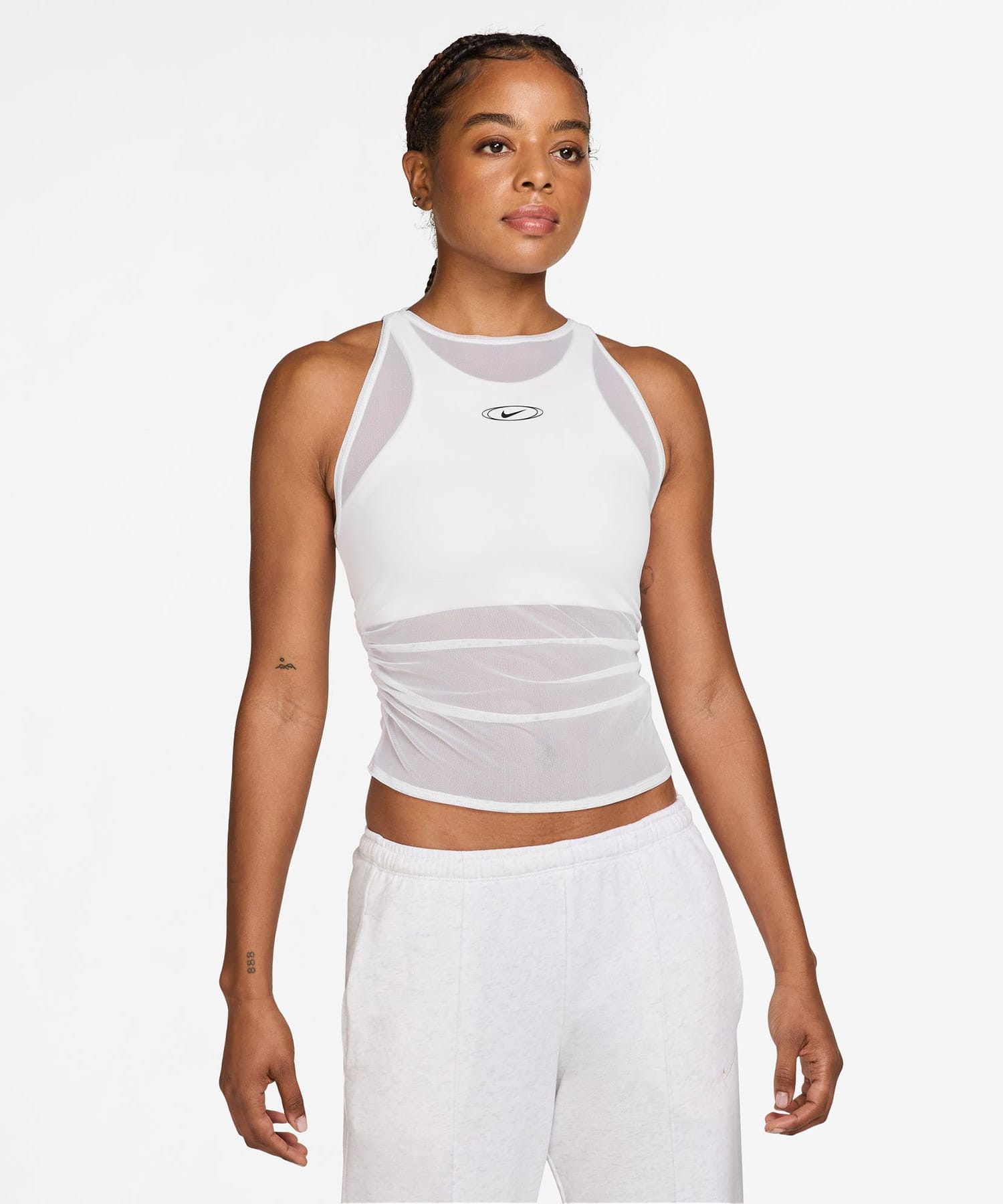 NIKE AS W NK STREET GFX SHEER TANK WHITEの画像