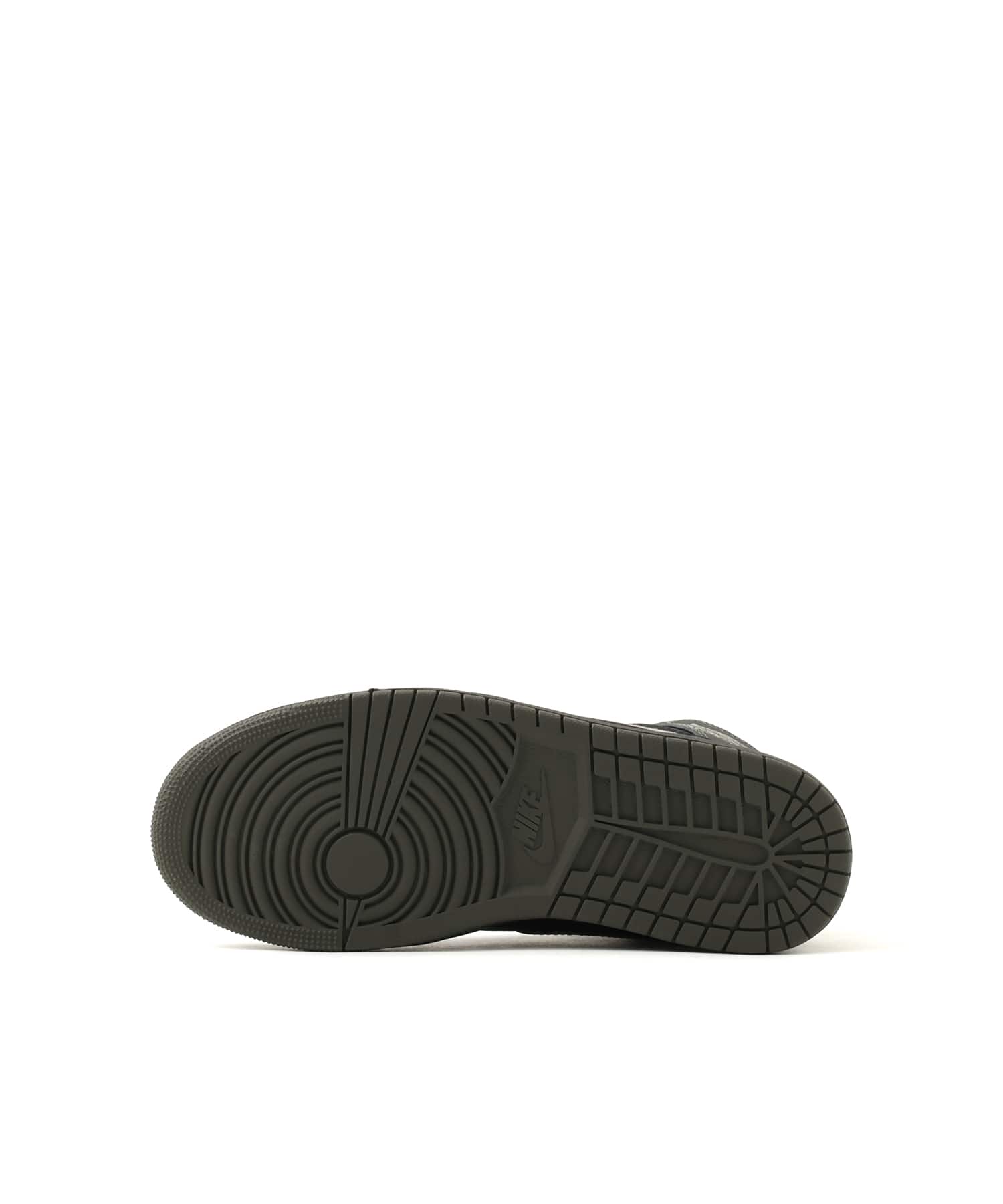 JORDAN BRAND AIR JORDAN 1 MID UTILITY BLACK/NEWSPRINT-SPRUCE FOG-REFLECT SILVERの画像