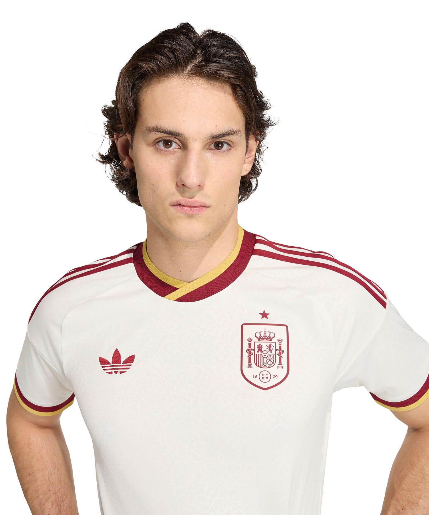 adidas スペイン代表 2026 アウェイ レプリカ ユニフォーム オフホワイトの画像