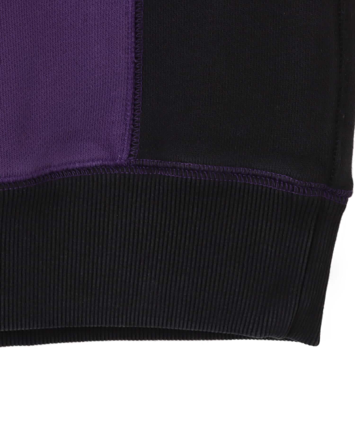 adidas EQUIPMENT BLOCKED HALF-ZIP バイオレット/ブラックの画像