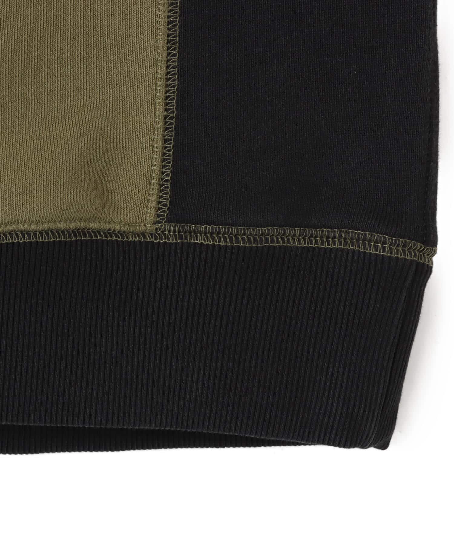 adidas EQUIPMENT BLOCKED HALF-ZIP フォーカスオリーブ/ブラックの画像