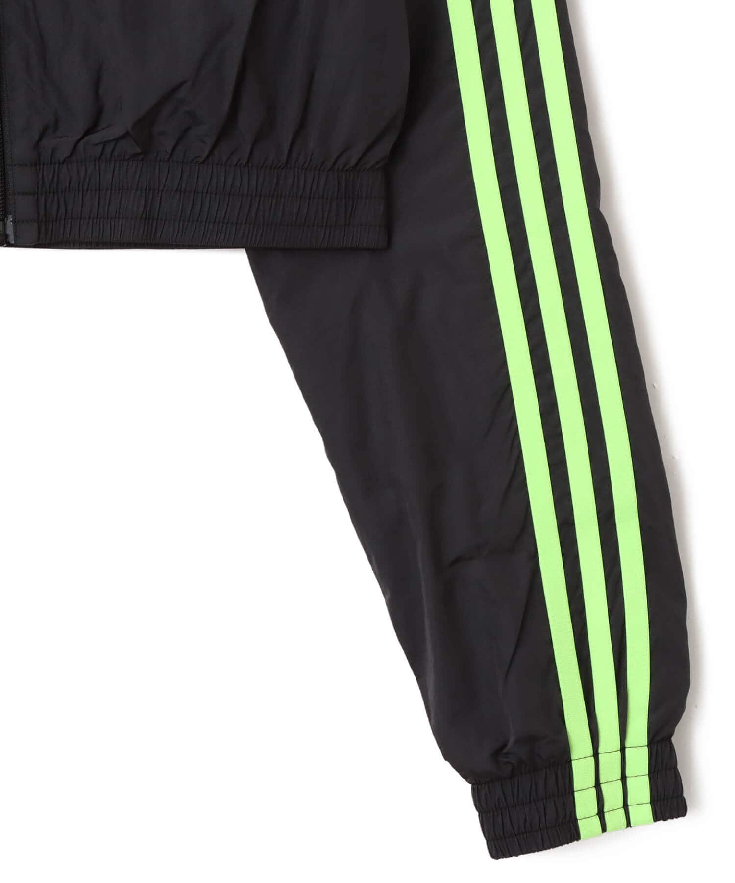 adidas TEAMGEIST ADICOLOR  CROPPED TRACK TOP ブラック/シグナルグリーンの画像
