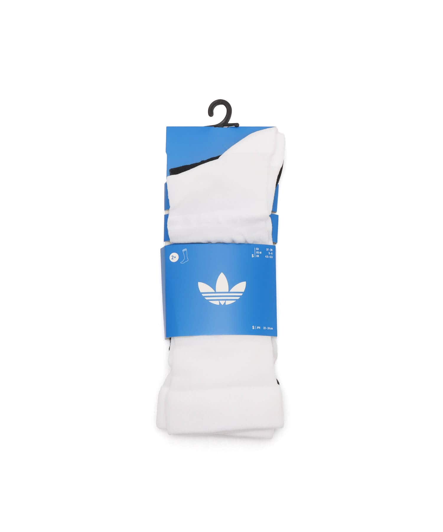 adidas SHEER HIGH CREW SOCKS 2 PAIRS ホワイト/ブラックの画像